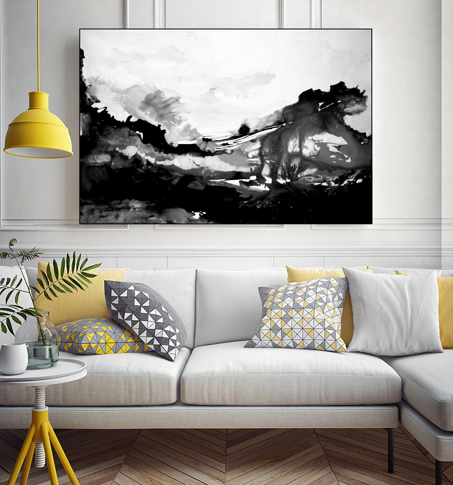 Blu Scenery V2 by Randy Hibberd on GIANT ART - white abstract