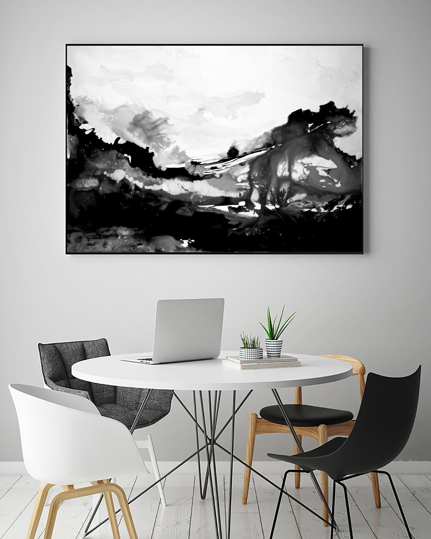 Blu Scenery V2 by Randy Hibberd on GIANT ART - white abstract