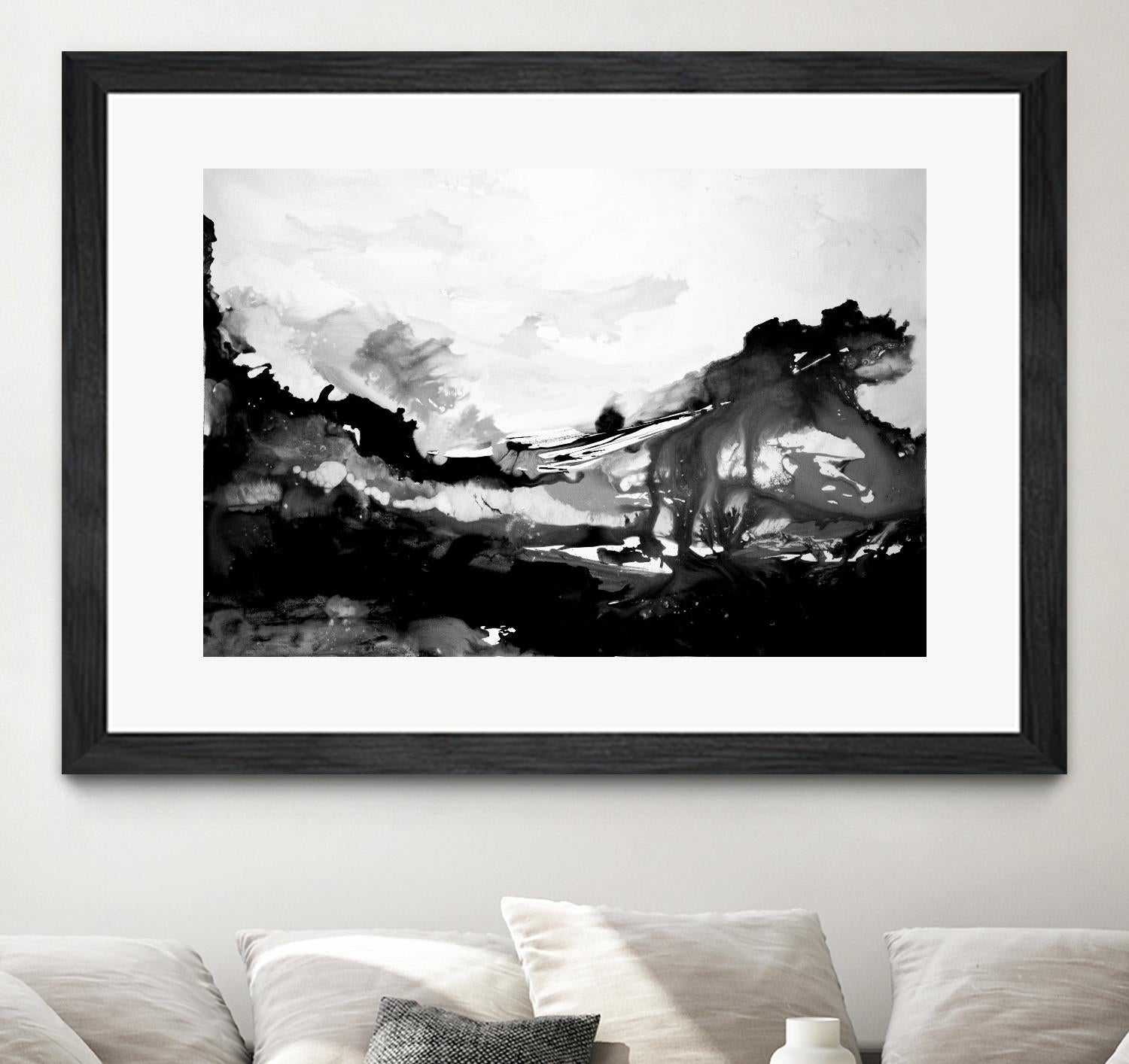 Blu Scenery V2 by Randy Hibberd on GIANT ART - white abstract