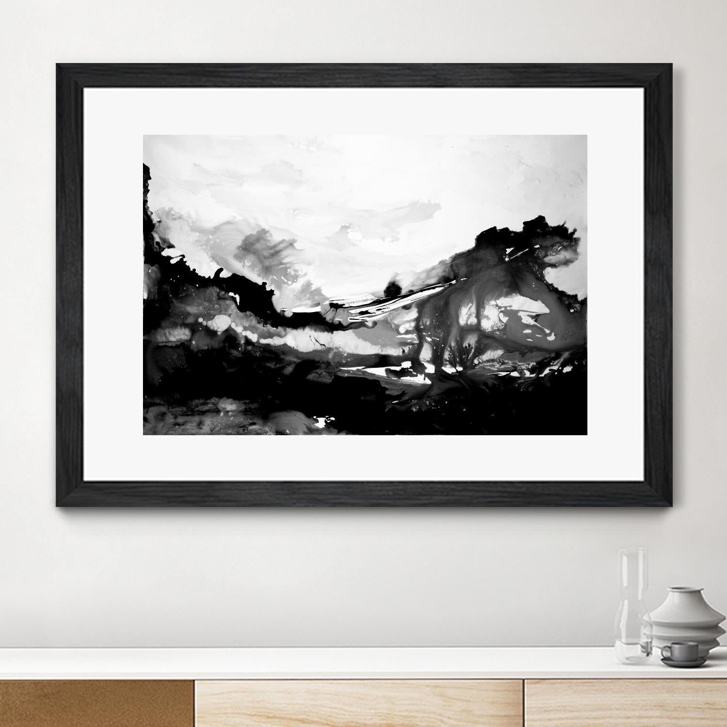 Blu Scenery V2 by Randy Hibberd on GIANT ART - white abstract