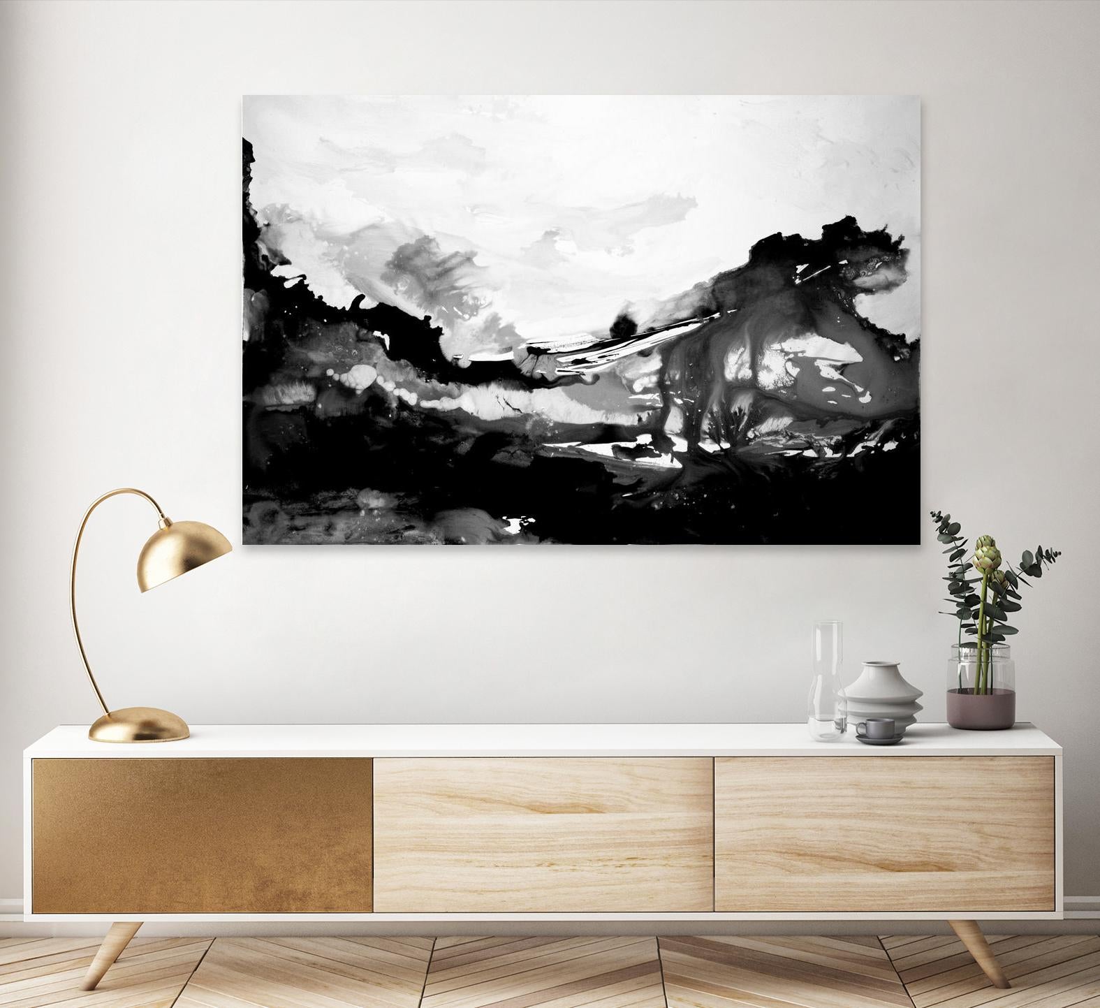 Blu Scenery V2 by Randy Hibberd on GIANT ART - white abstract