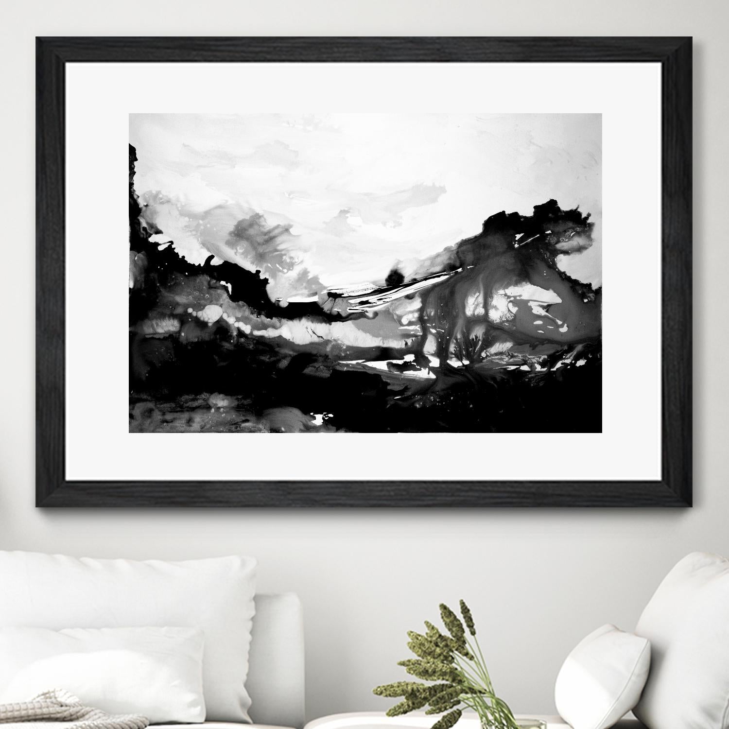 Blu Scenery V2 by Randy Hibberd on GIANT ART - white abstract