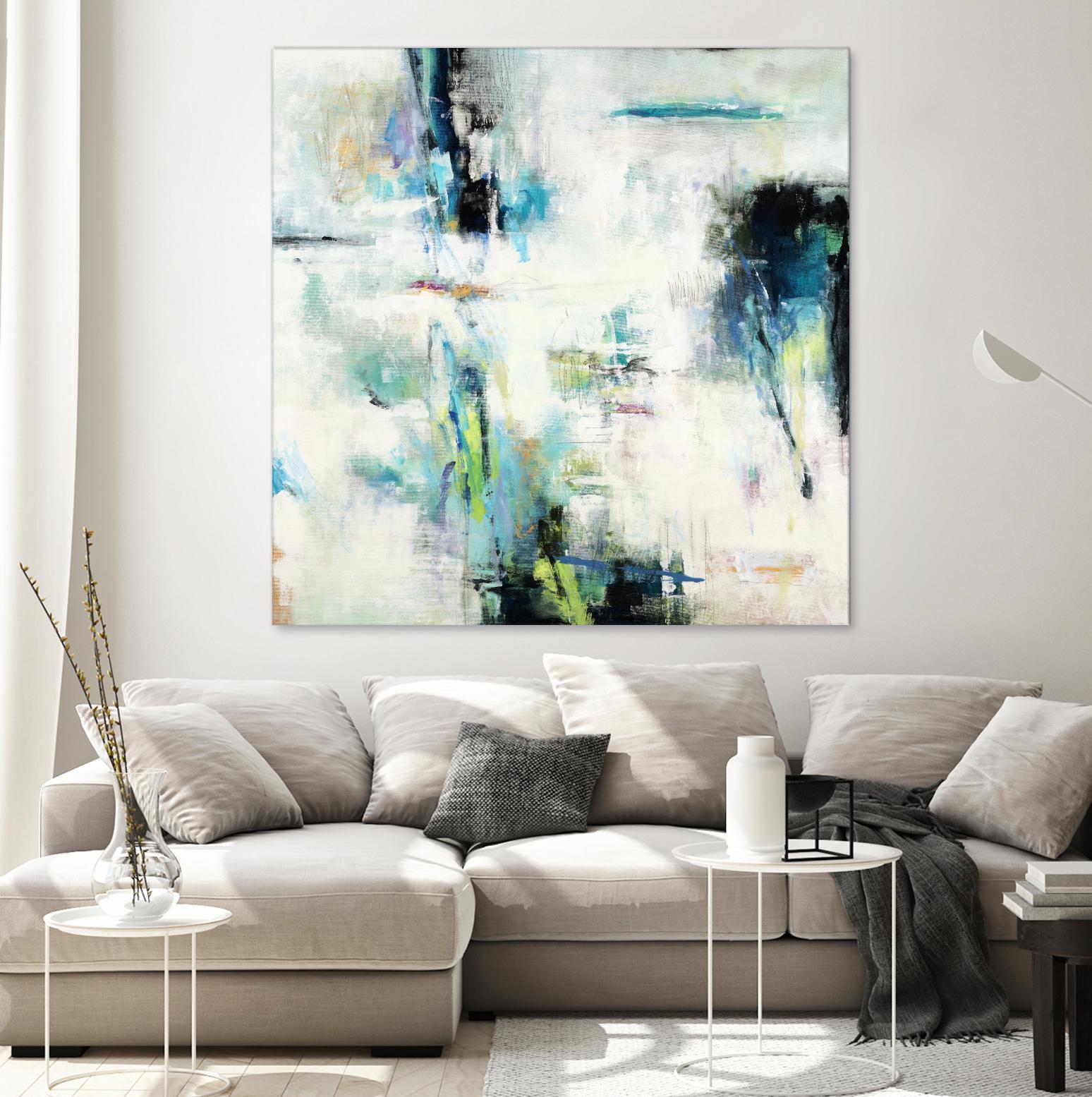 Spring Blu by Randy Hibberd on GIANT ART - grey abstract