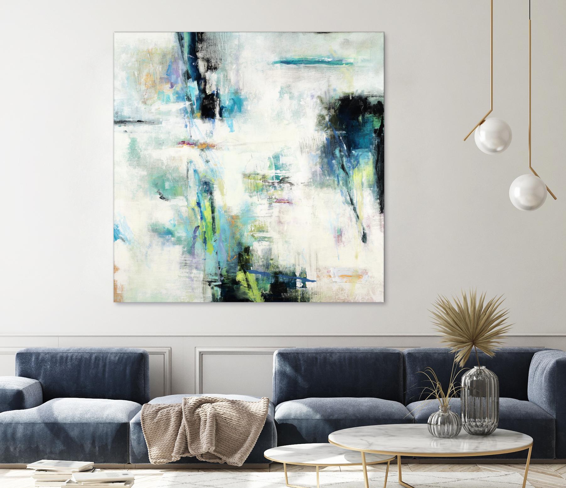 Spring Blu by Randy Hibberd on GIANT ART - grey abstract