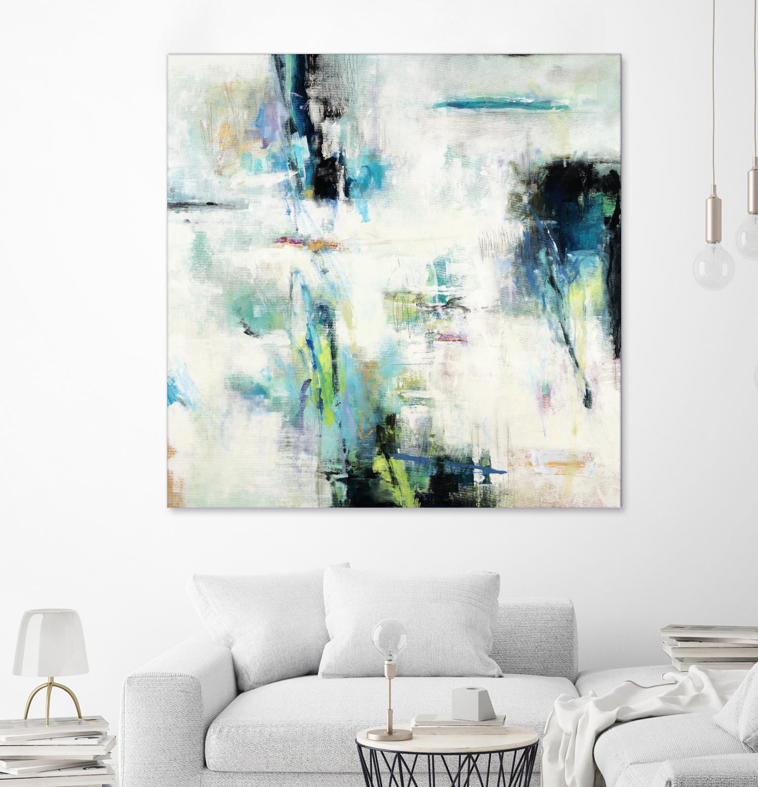 Spring Blu by Randy Hibberd on GIANT ART - grey abstract