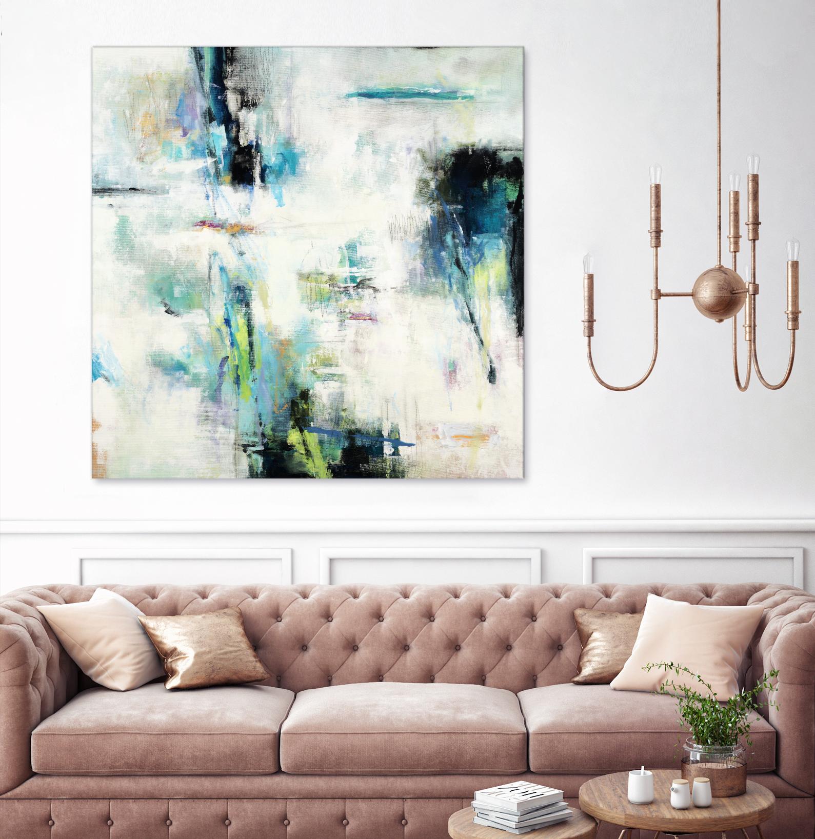Spring Blu by Randy Hibberd on GIANT ART - grey abstract