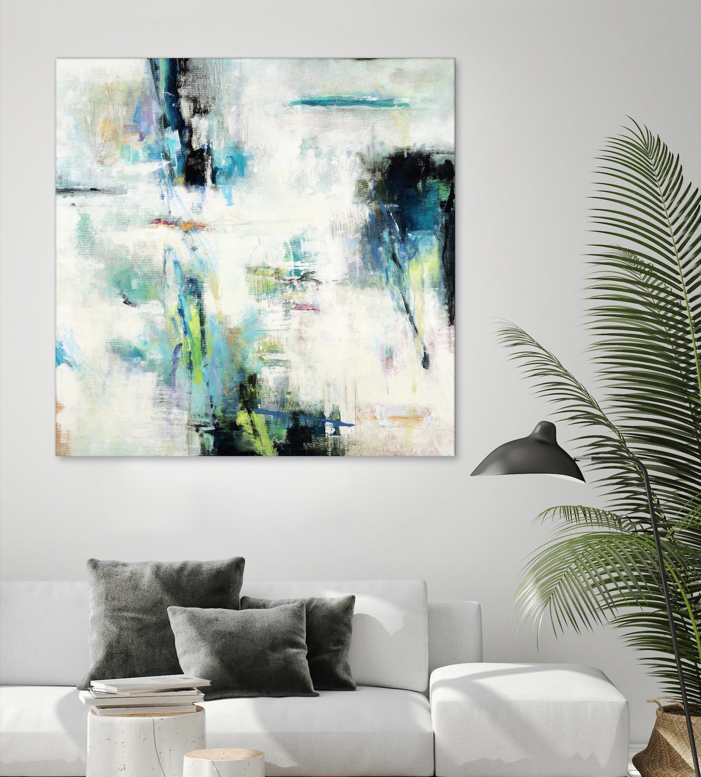 Spring Blu by Randy Hibberd on GIANT ART - grey abstract