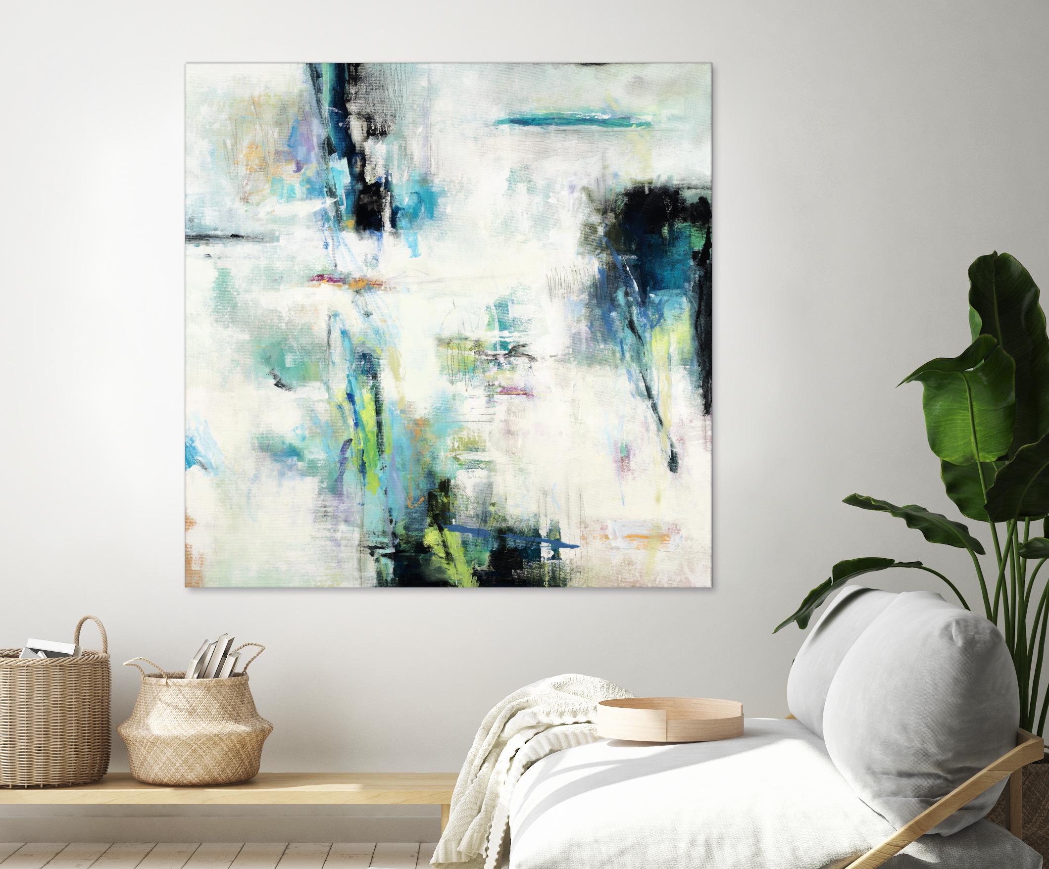 Spring Blu by Randy Hibberd on GIANT ART - grey abstract