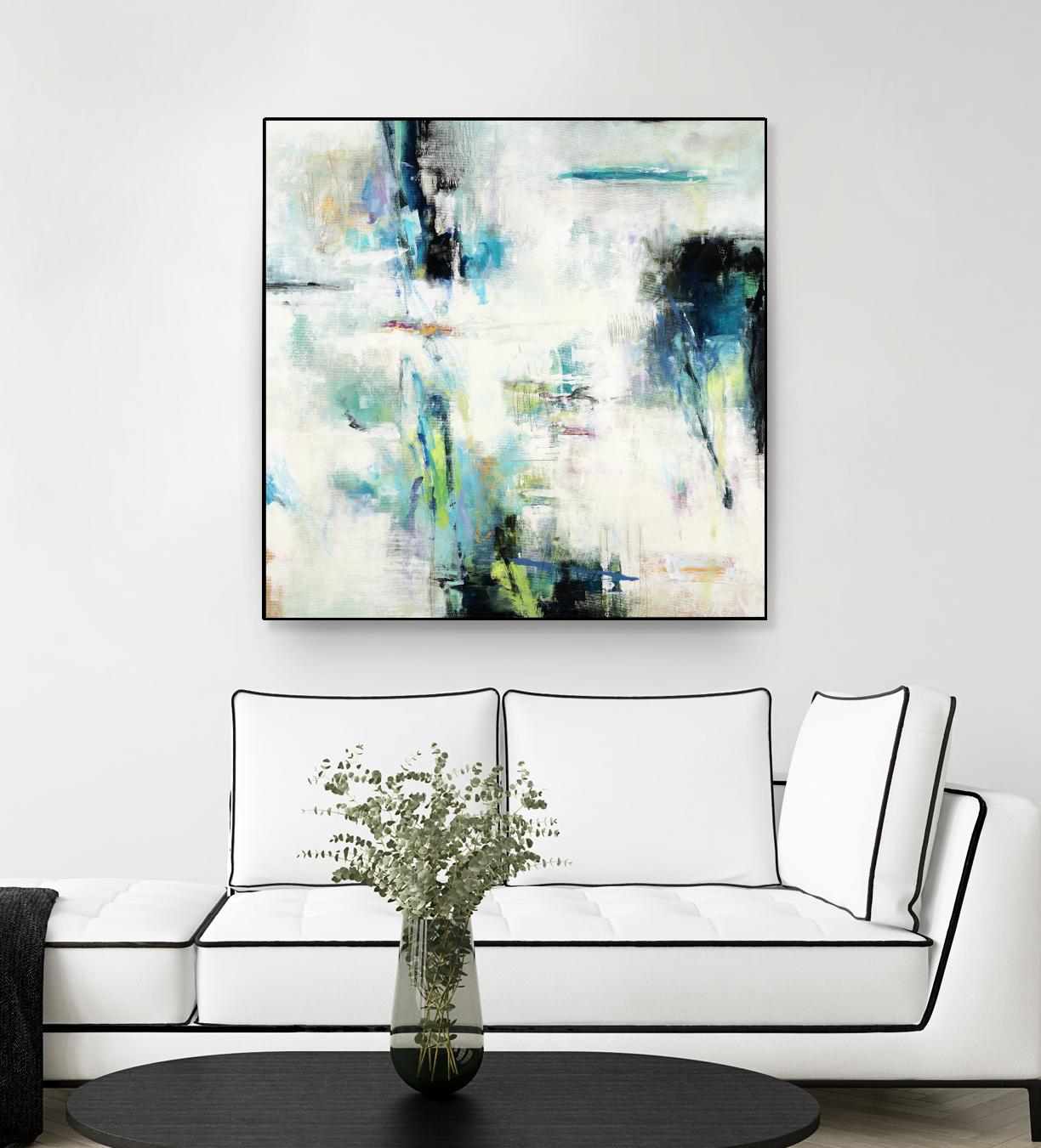 Spring Blu by Randy Hibberd on GIANT ART - grey abstract