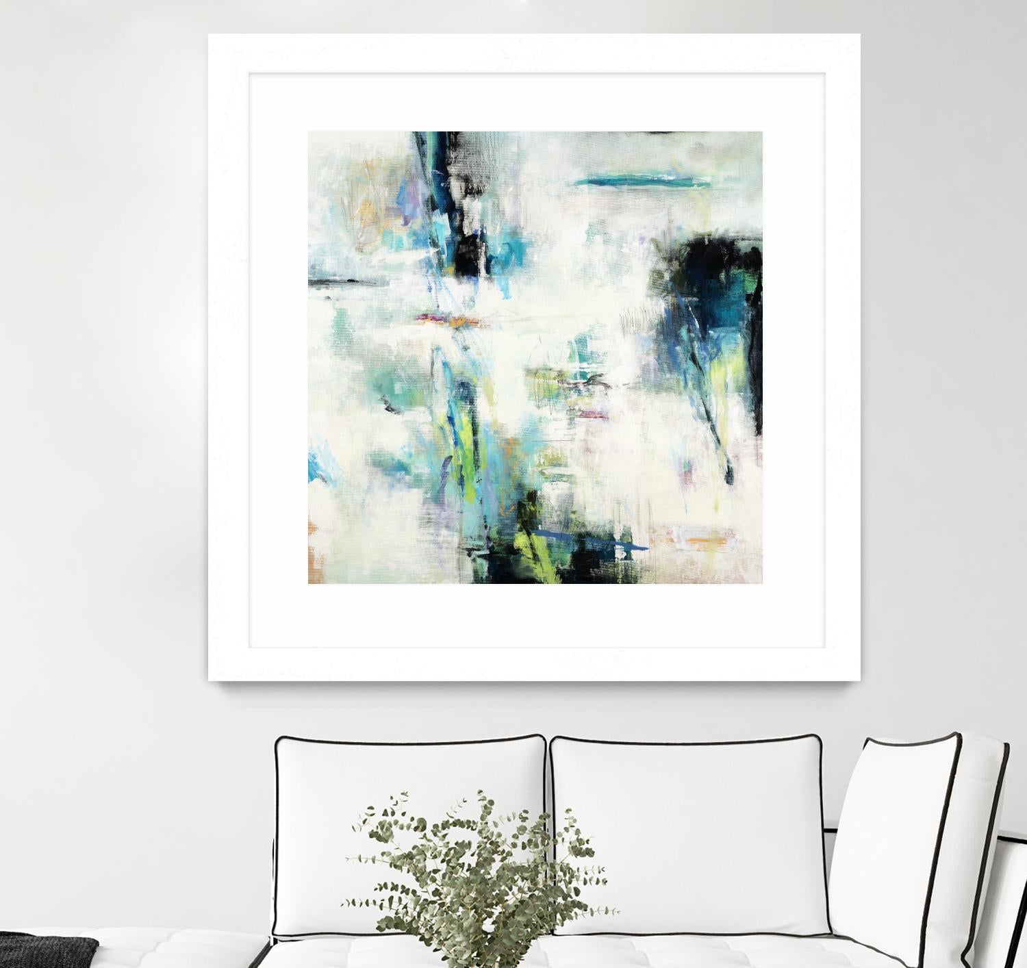 Spring Blu by Randy Hibberd on GIANT ART - grey abstract