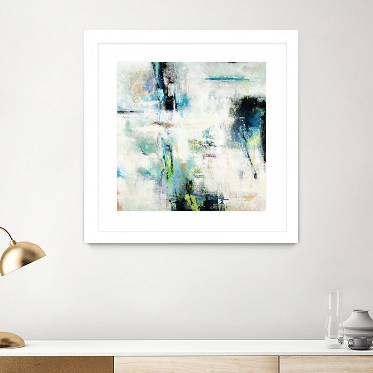 Spring Blu by Randy Hibberd on GIANT ART - grey abstract