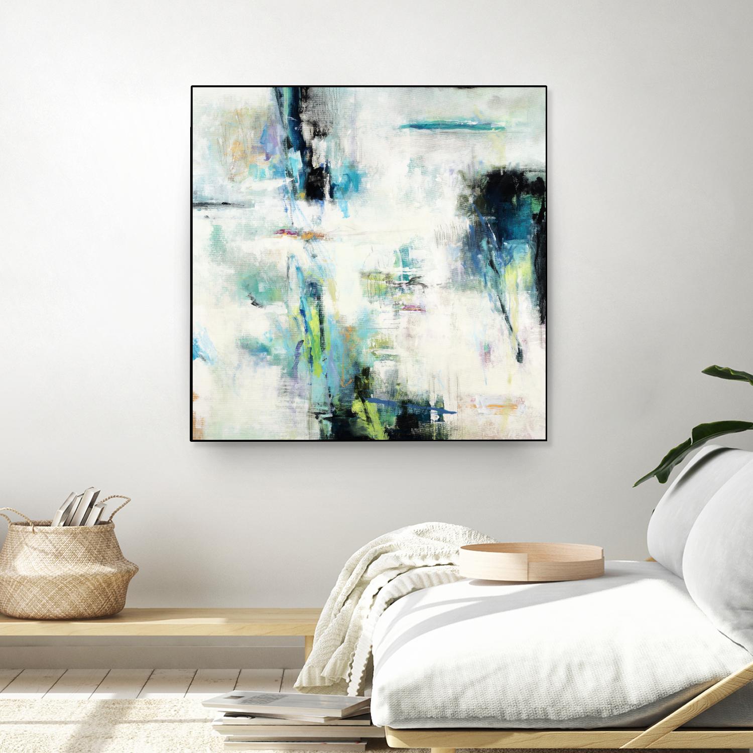 Spring Blu by Randy Hibberd on GIANT ART - grey abstract