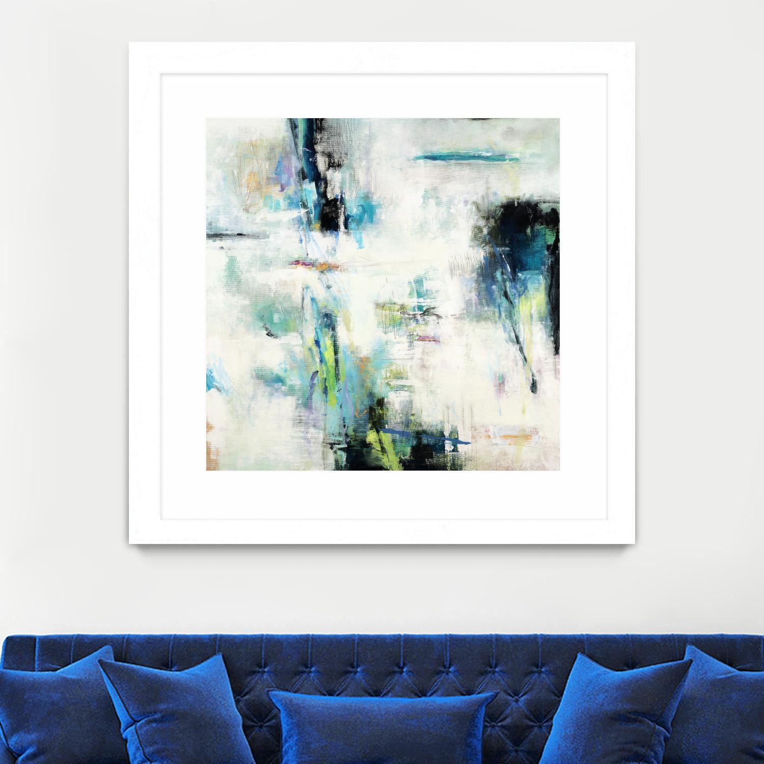 Spring Blu by Randy Hibberd on GIANT ART - grey abstract