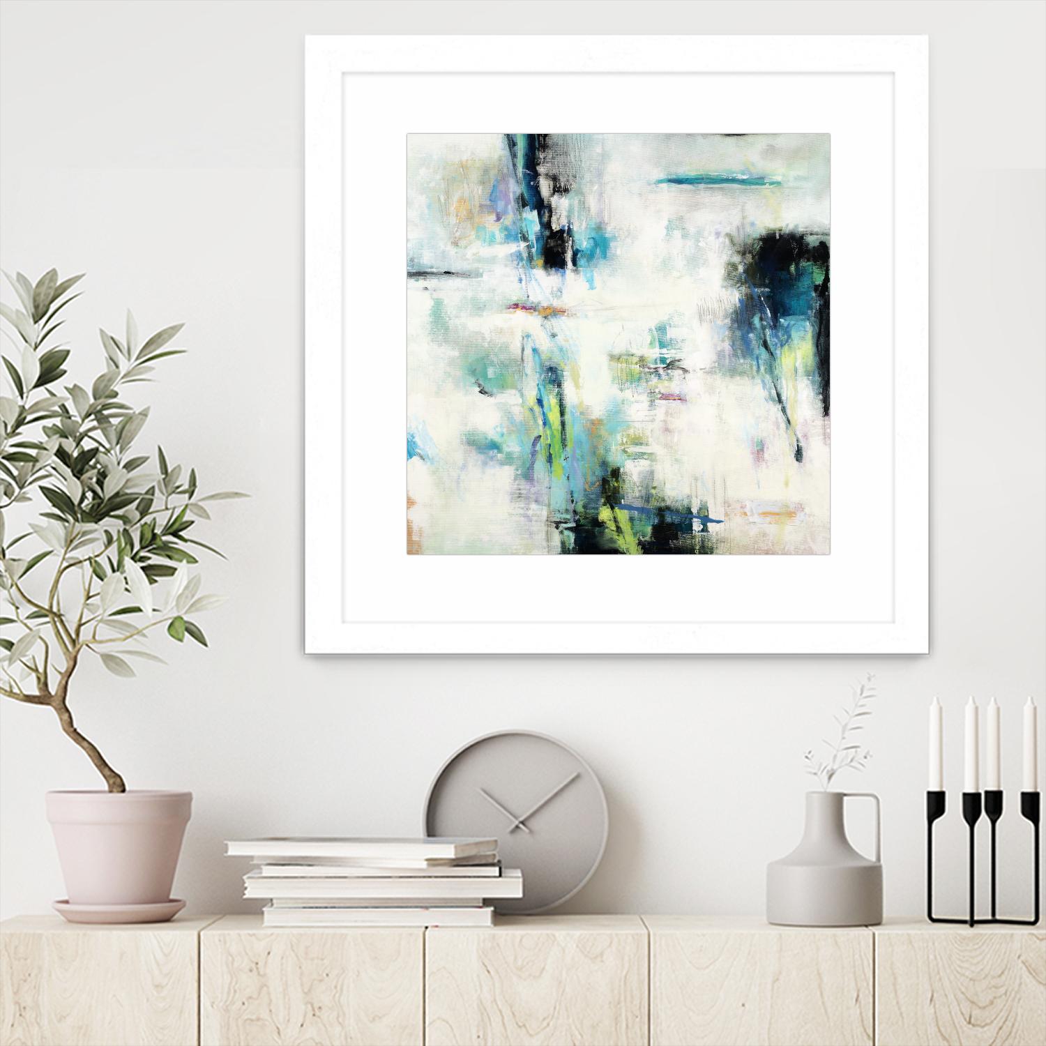 Spring Blu by Randy Hibberd on GIANT ART - grey abstract