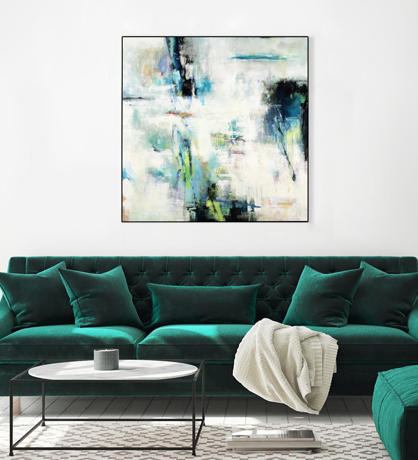 Spring Blu by Randy Hibberd on GIANT ART - grey abstract