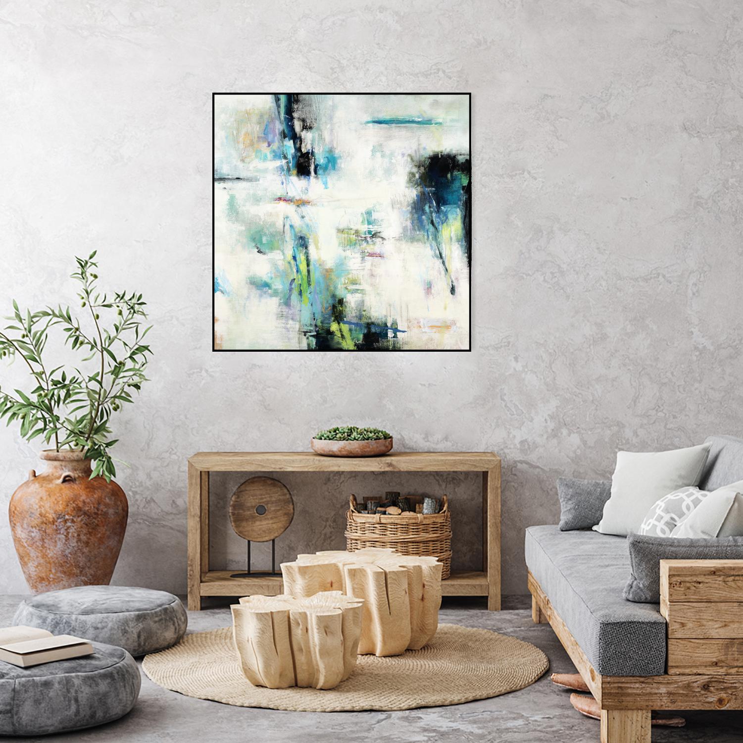 Spring Blu by Randy Hibberd on GIANT ART - grey abstract