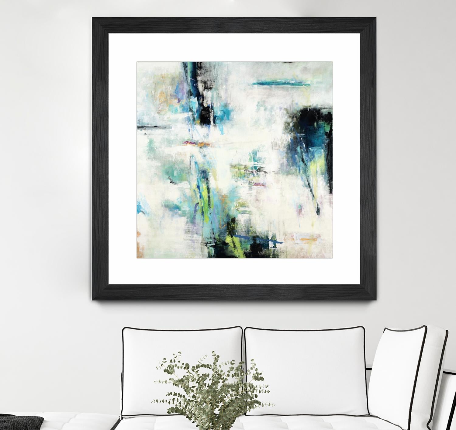 Spring Blu by Randy Hibberd on GIANT ART - grey abstract