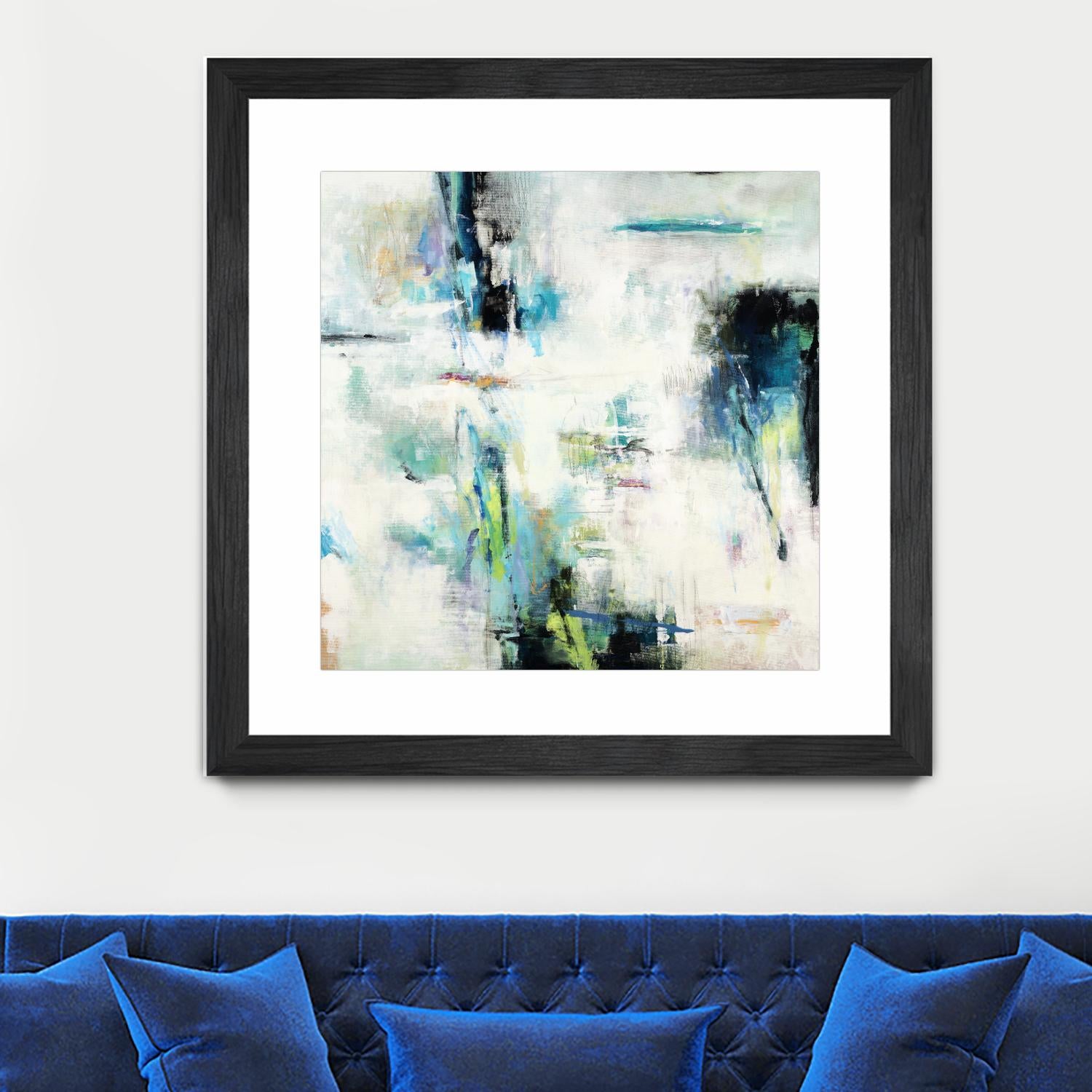 Spring Blu by Randy Hibberd on GIANT ART - grey abstract