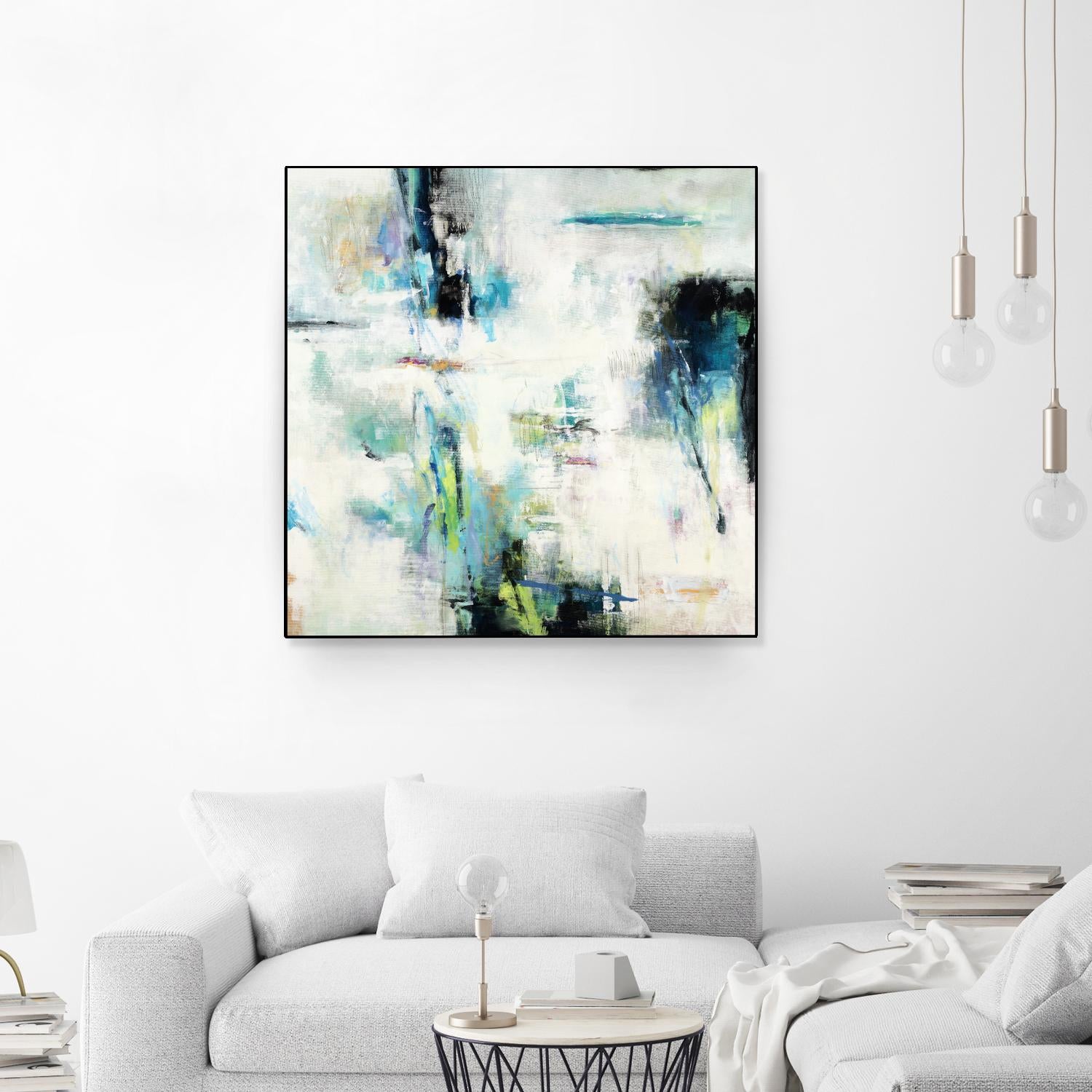 Spring Blu by Randy Hibberd on GIANT ART - grey abstract