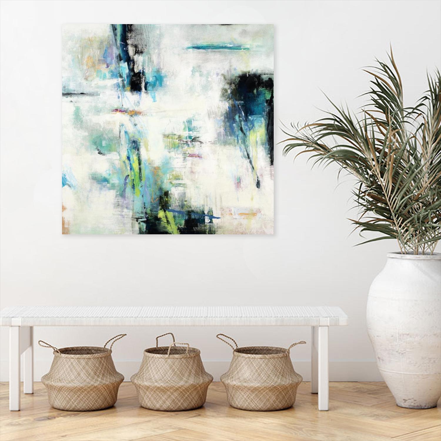 Spring Blu by Randy Hibberd on GIANT ART - grey abstract