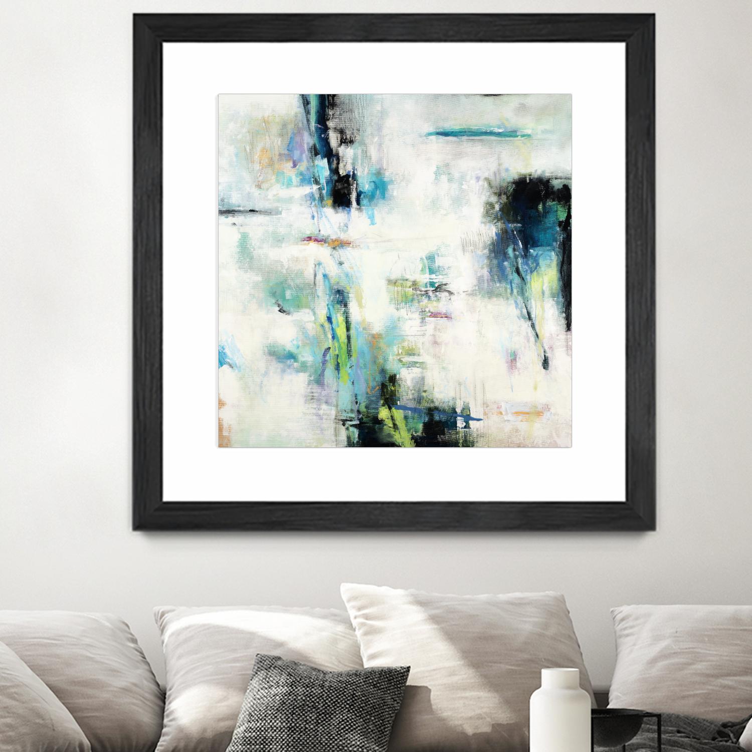 Spring Blu by Randy Hibberd on GIANT ART - grey abstract