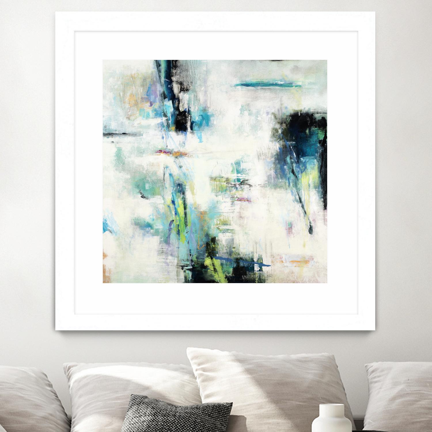 Spring Blu by Randy Hibberd on GIANT ART - grey abstract