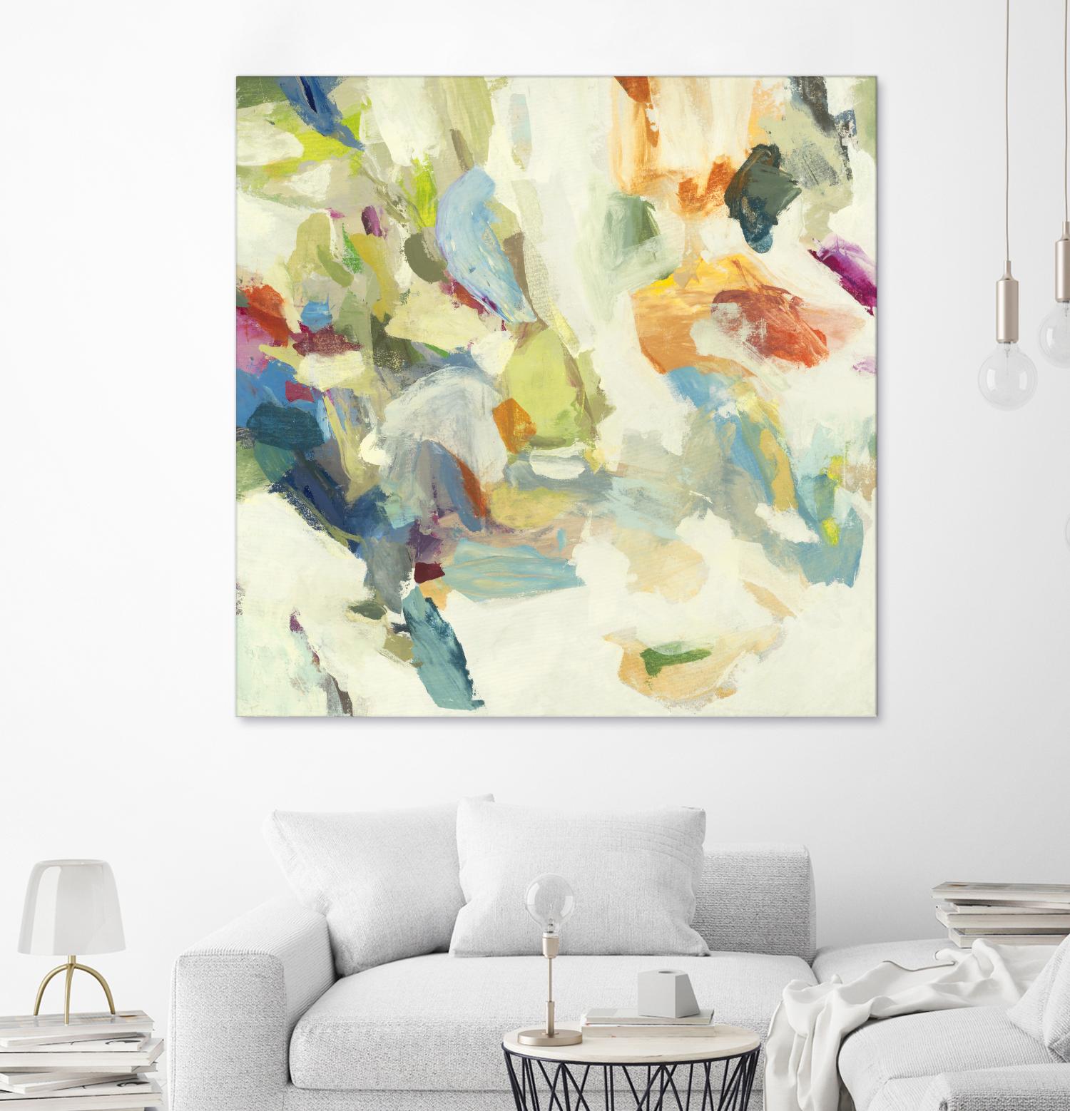 Organic Building Blocks by Randy Hibberd on GIANT ART - greens abstract, organic shapes