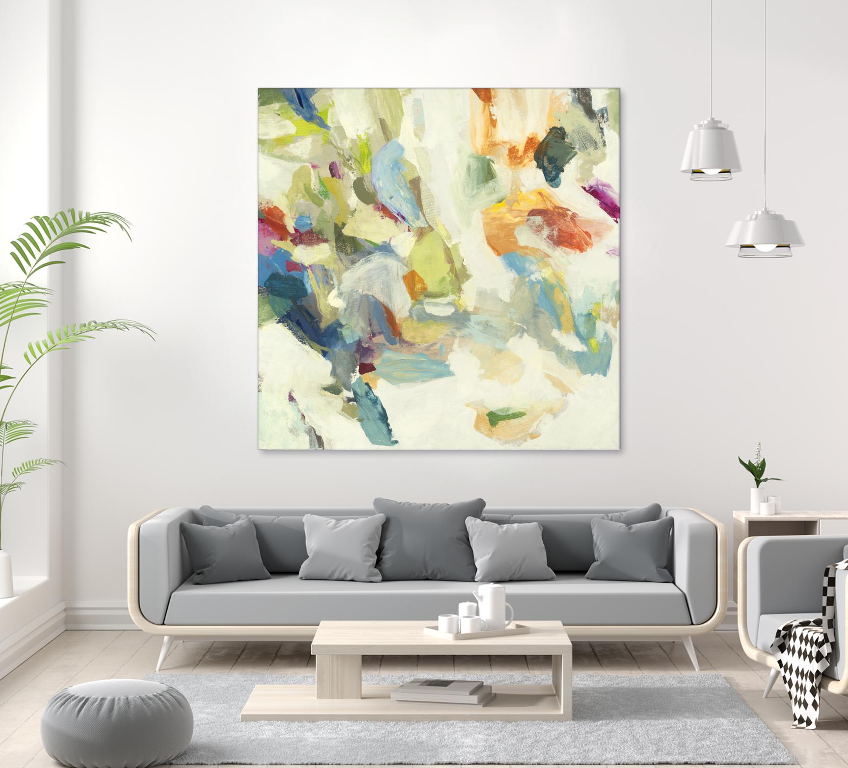 Organic Building Blocks by Randy Hibberd on GIANT ART - greens abstract, organic shapes