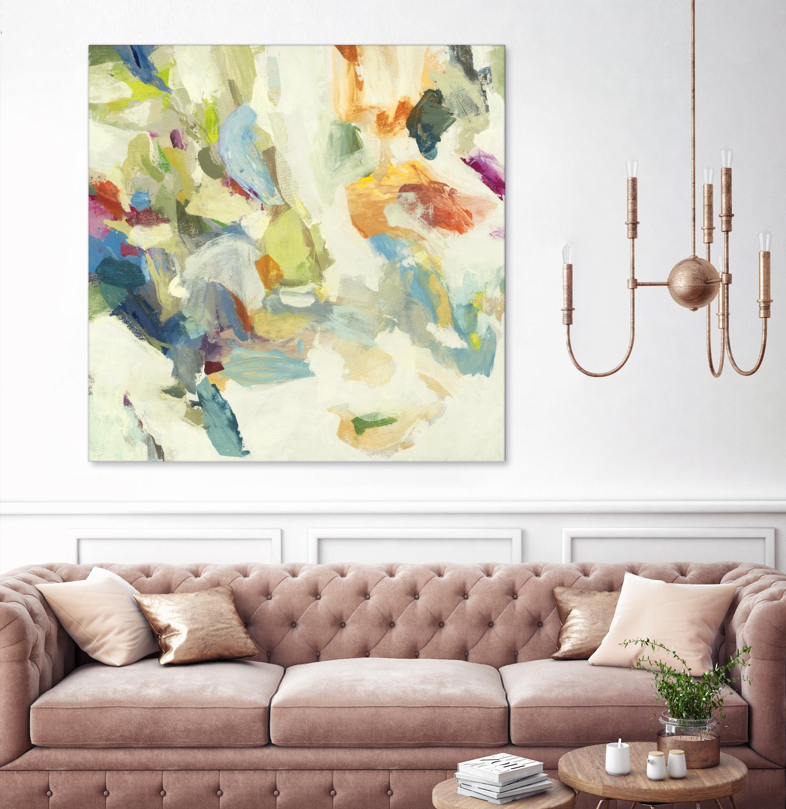 Organic Building Blocks by Randy Hibberd on GIANT ART - greens abstract, organic shapes