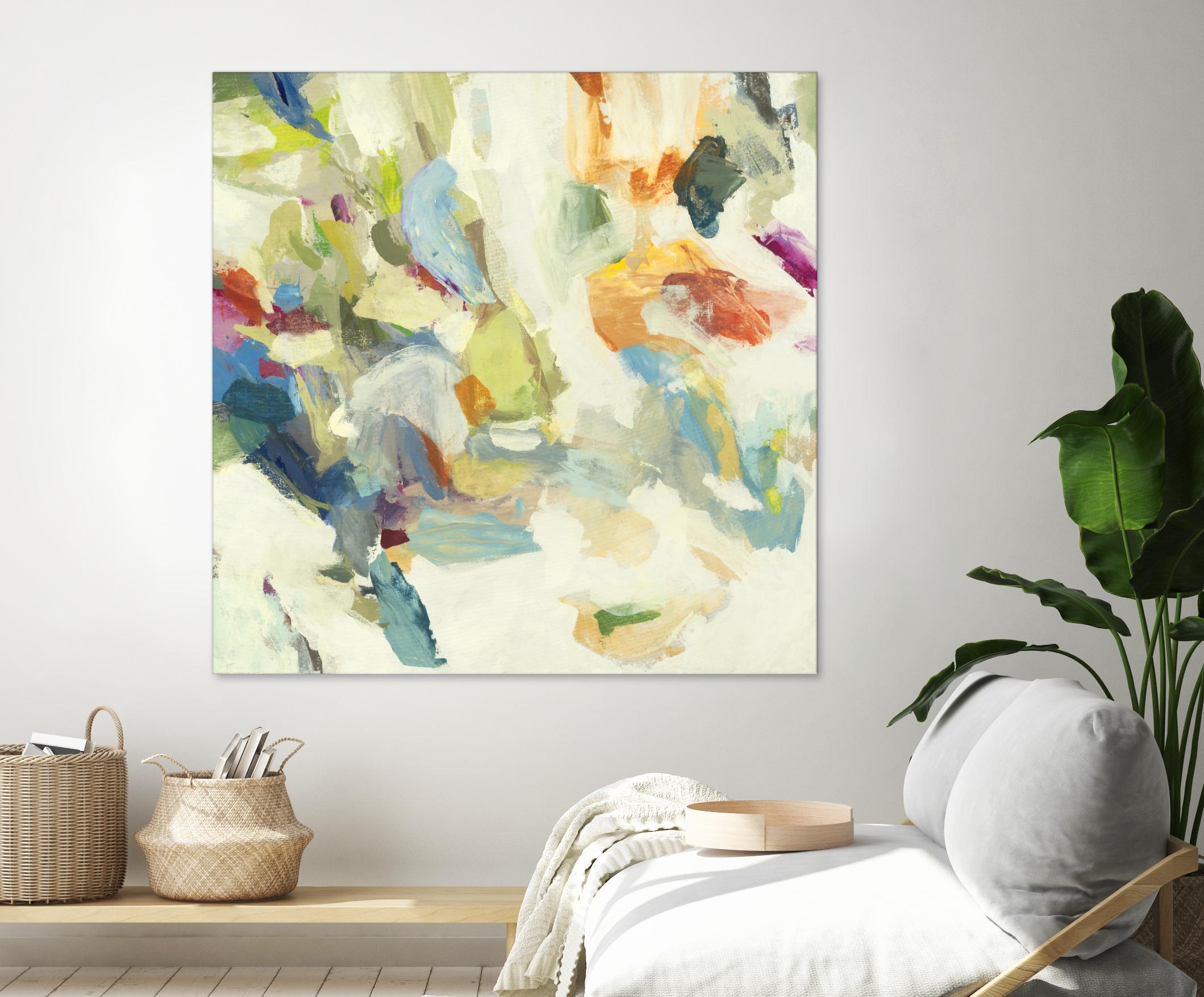 Organic Building Blocks by Randy Hibberd on GIANT ART - greens abstract, organic shapes