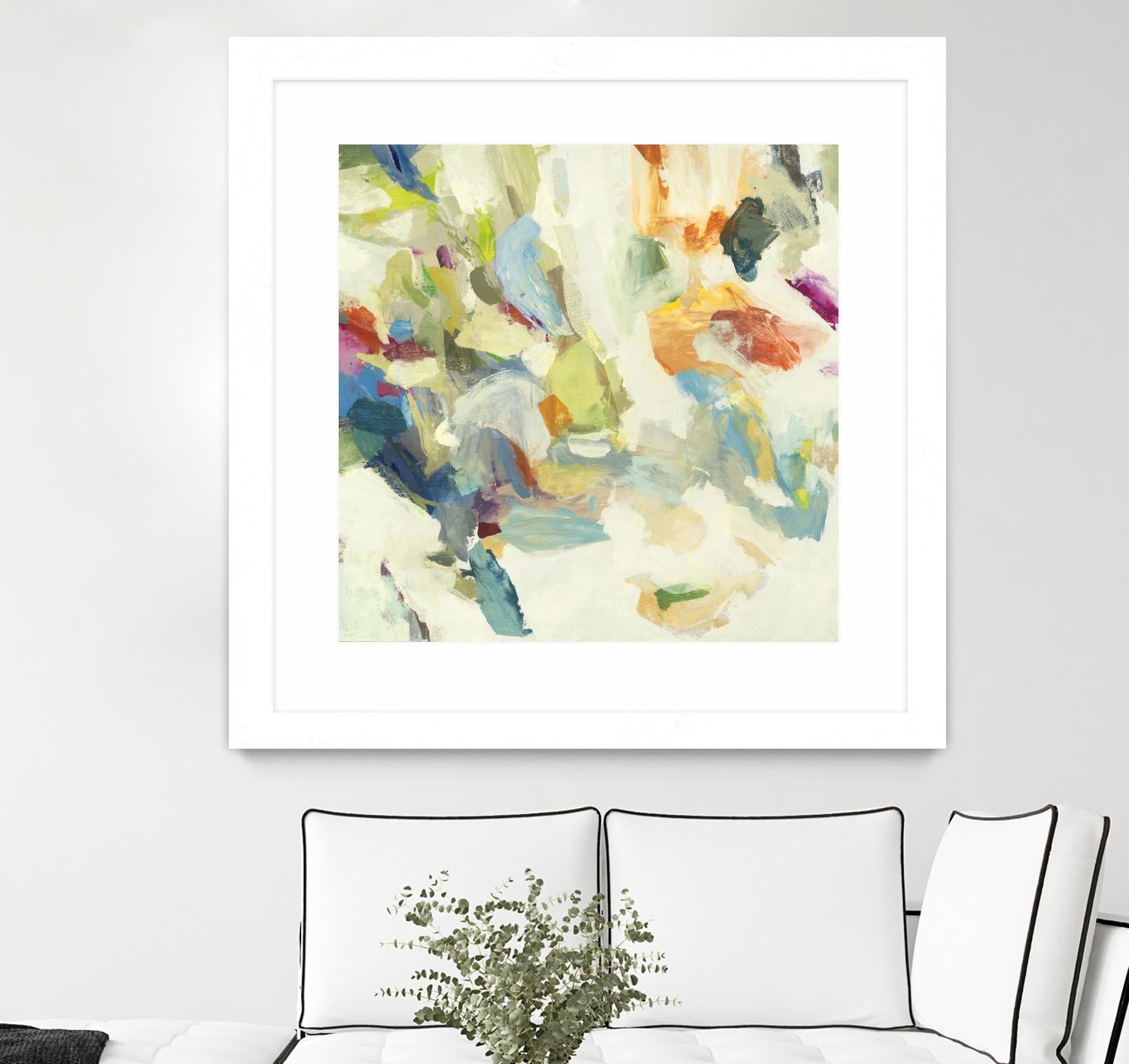 Organic Building Blocks by Randy Hibberd on GIANT ART - greens abstract, organic shapes