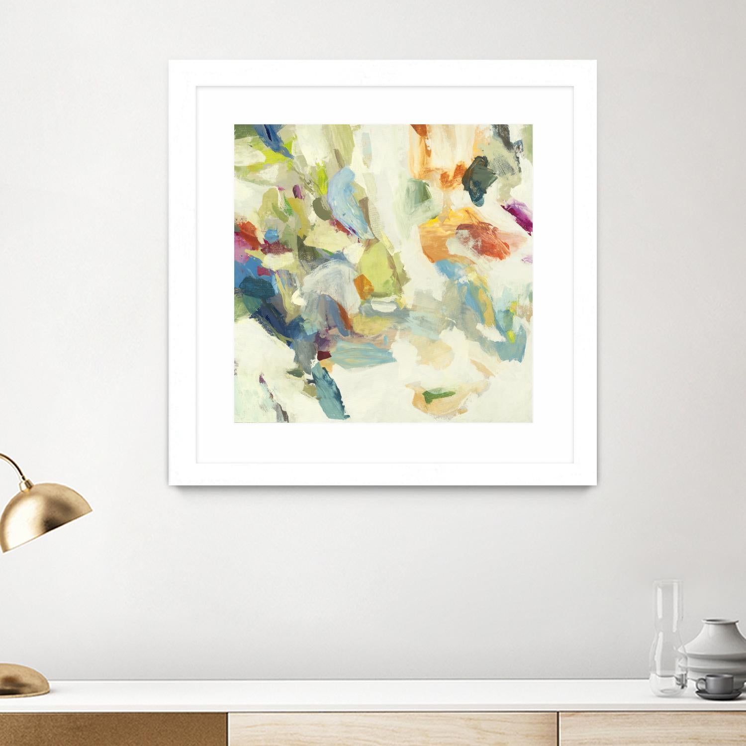 Organic Building Blocks by Randy Hibberd on GIANT ART - greens abstract, organic shapes