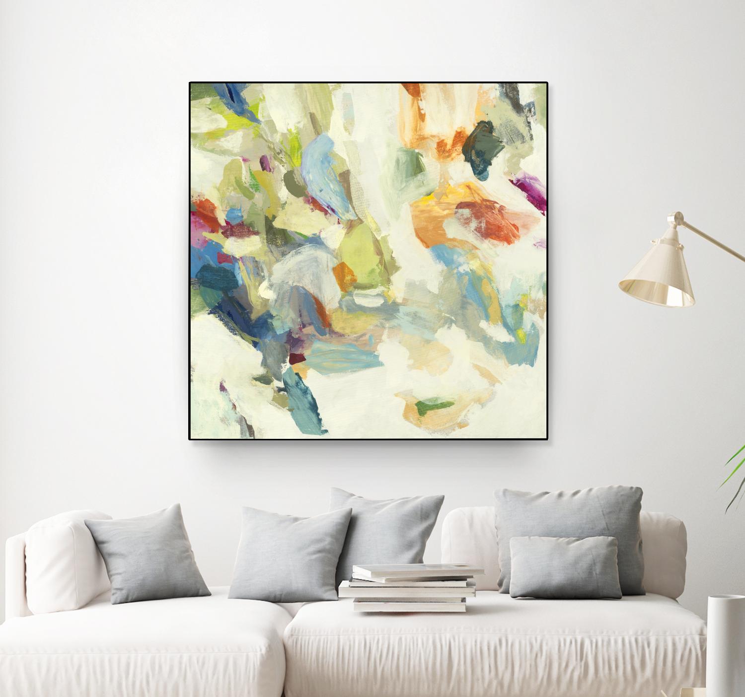 Organic Building Blocks by Randy Hibberd on GIANT ART - greens abstract, organic shapes