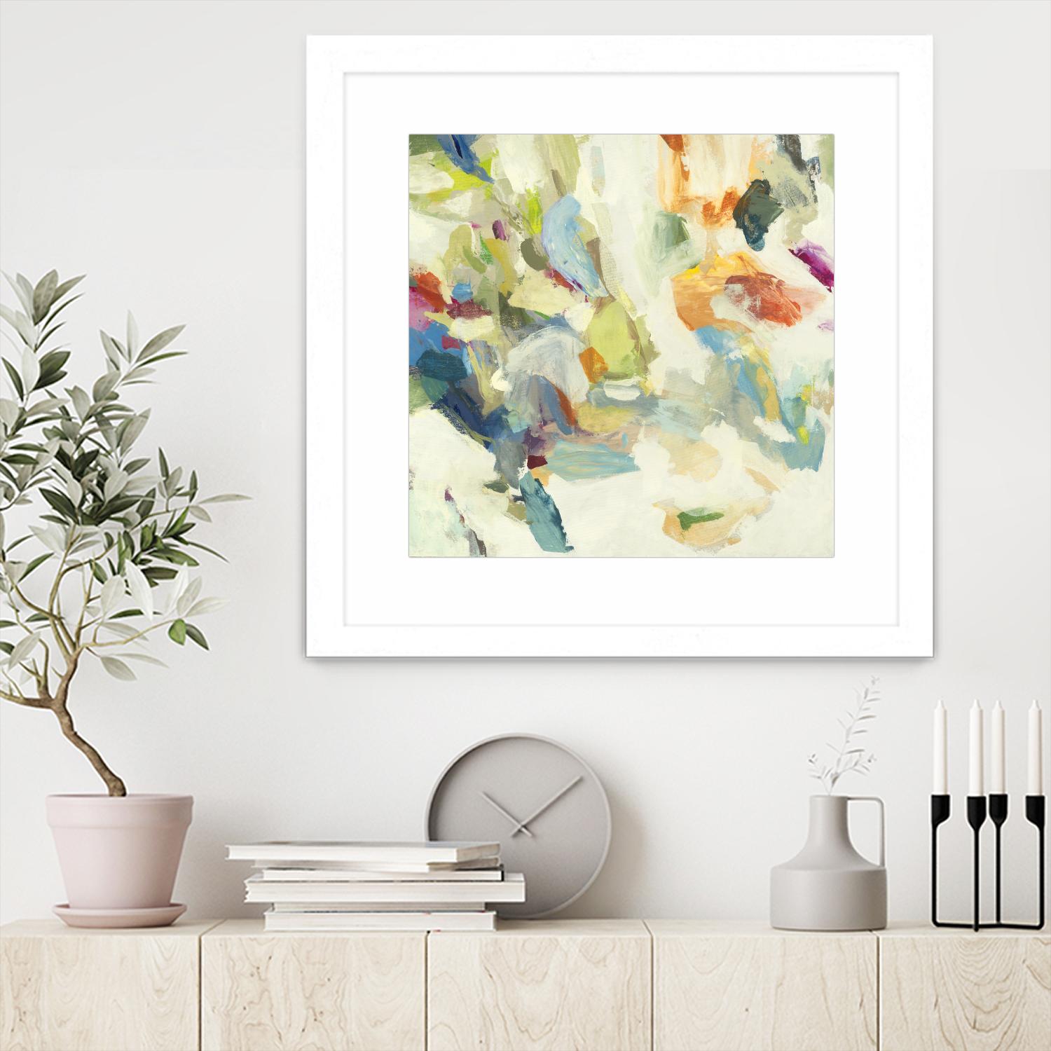 Organic Building Blocks by Randy Hibberd on GIANT ART - greens abstract, organic shapes