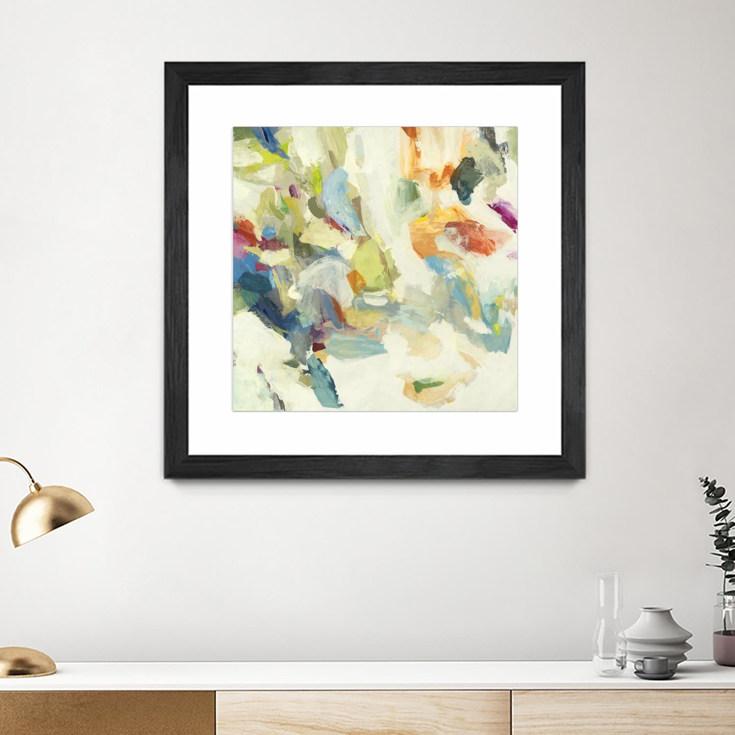 Organic Building Blocks by Randy Hibberd on GIANT ART - greens abstract, organic shapes