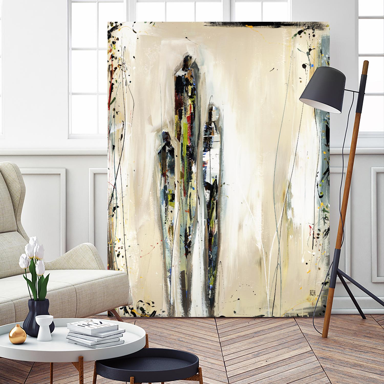 Imprint-Trio by Kelsey Hochstatter on GIANT ART - grey abstract