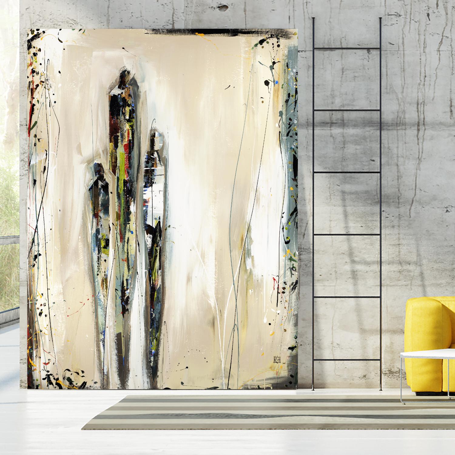 Imprint-Trio by Kelsey Hochstatter on GIANT ART - grey abstract