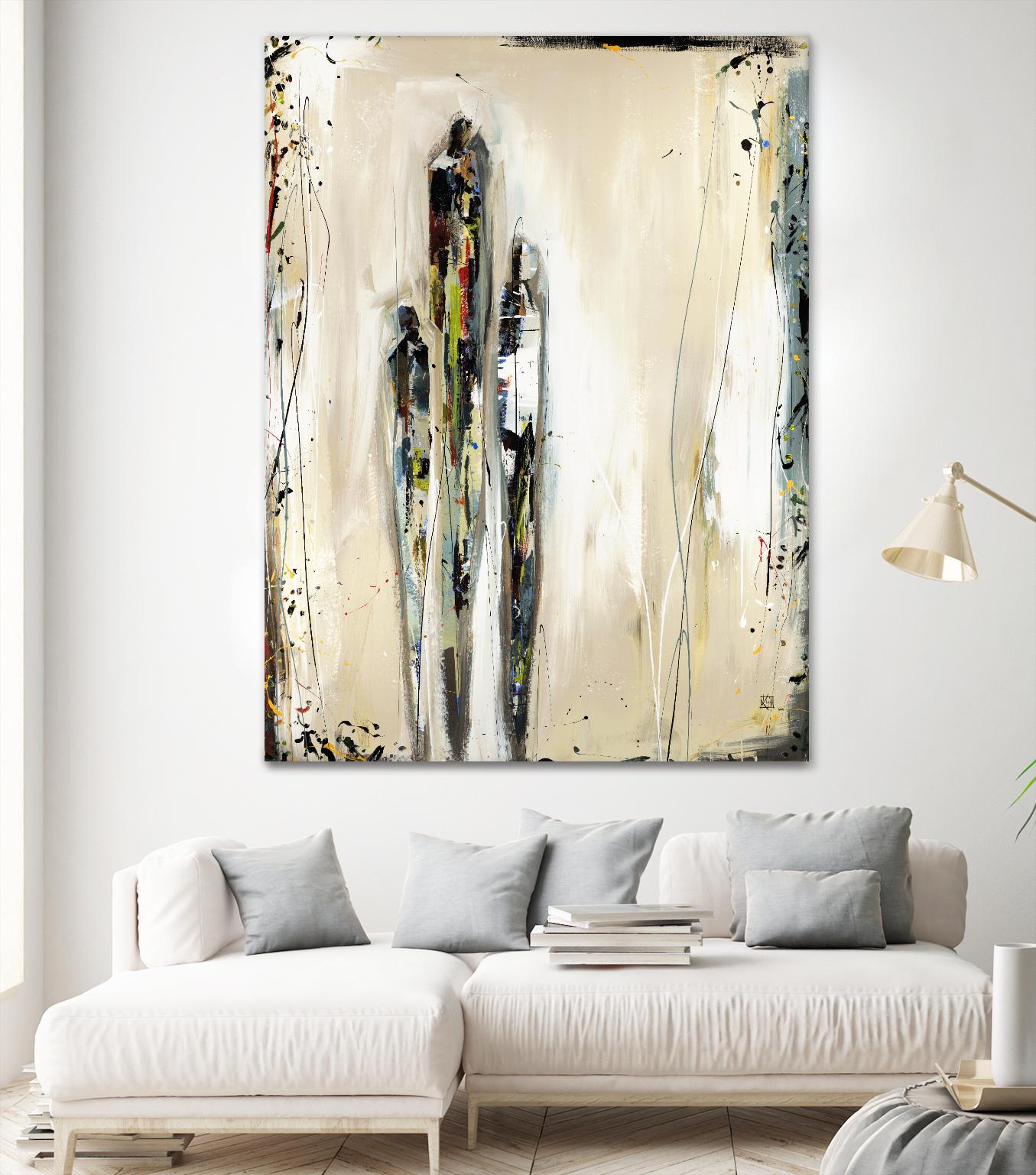 Imprint-Trio by Kelsey Hochstatter on GIANT ART - grey abstract