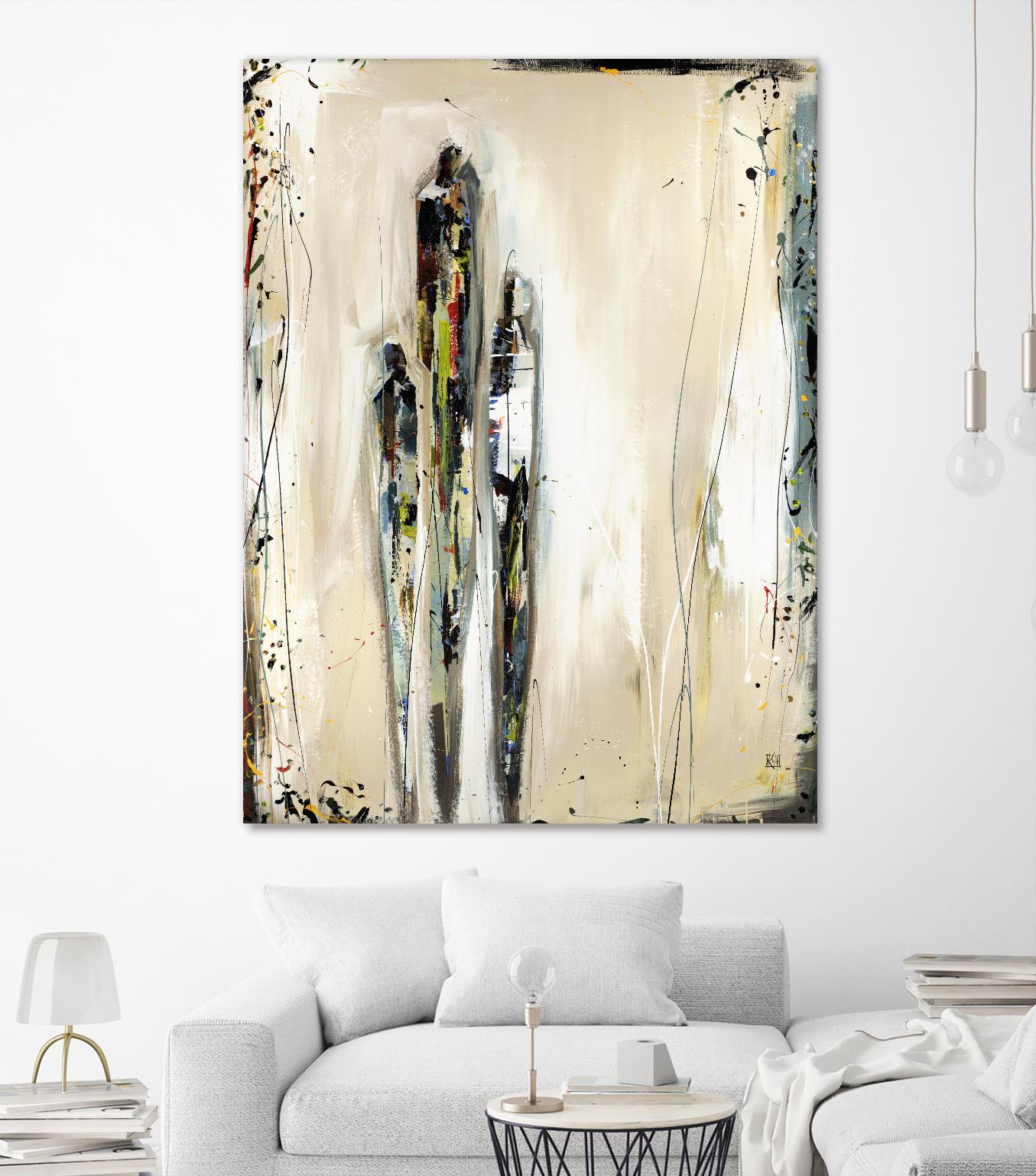 Imprint-Trio by Kelsey Hochstatter on GIANT ART - grey abstract