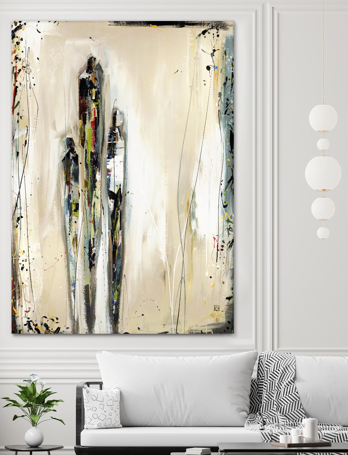 Imprint-Trio by Kelsey Hochstatter on GIANT ART - grey abstract