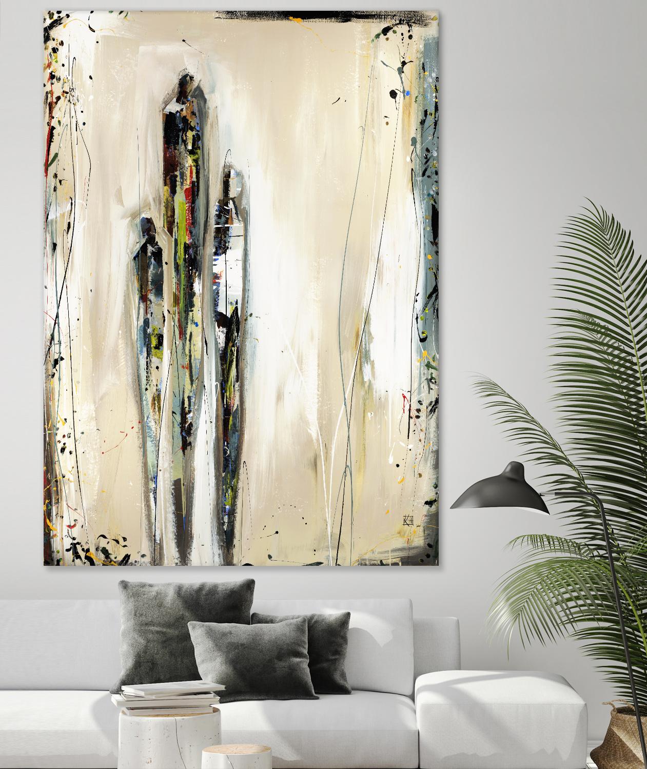 Imprint-Trio by Kelsey Hochstatter on GIANT ART - grey abstract