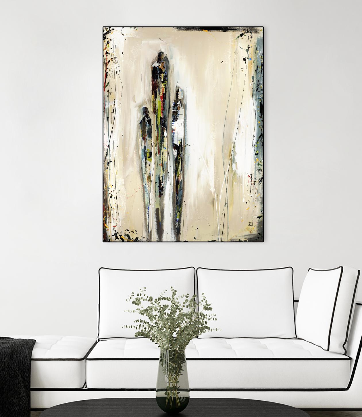 Imprint-Trio by Kelsey Hochstatter on GIANT ART - grey abstract