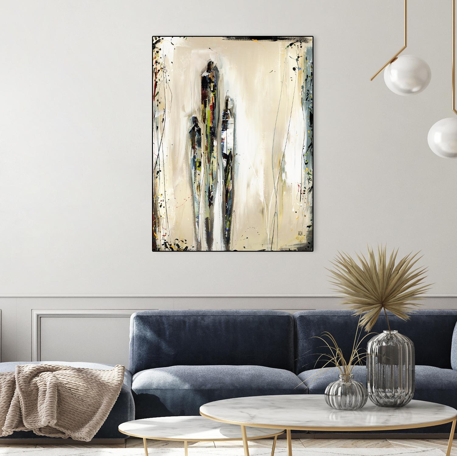 Imprint-Trio by Kelsey Hochstatter on GIANT ART - grey abstract