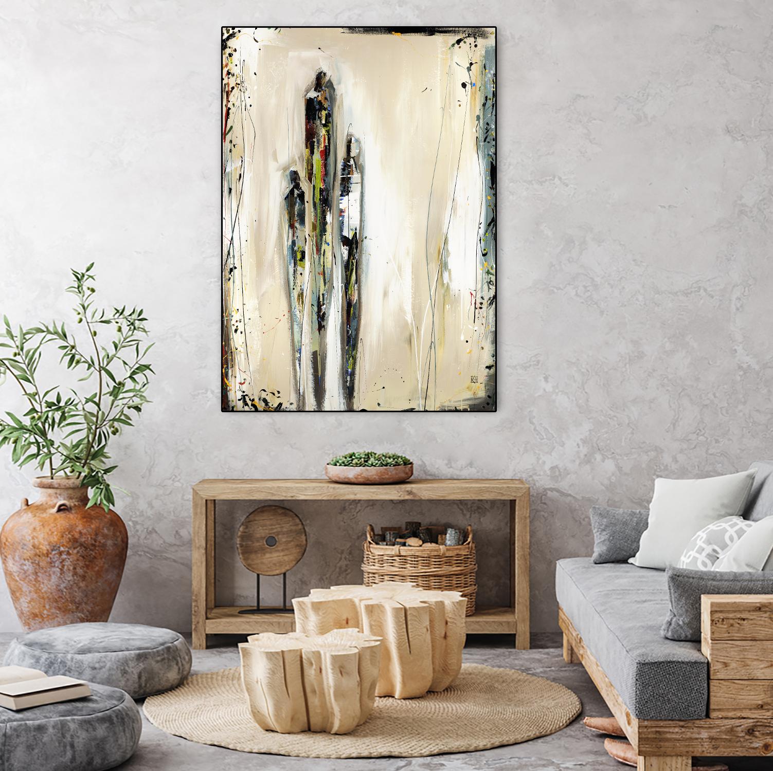 Imprint-Trio by Kelsey Hochstatter on GIANT ART - grey abstract