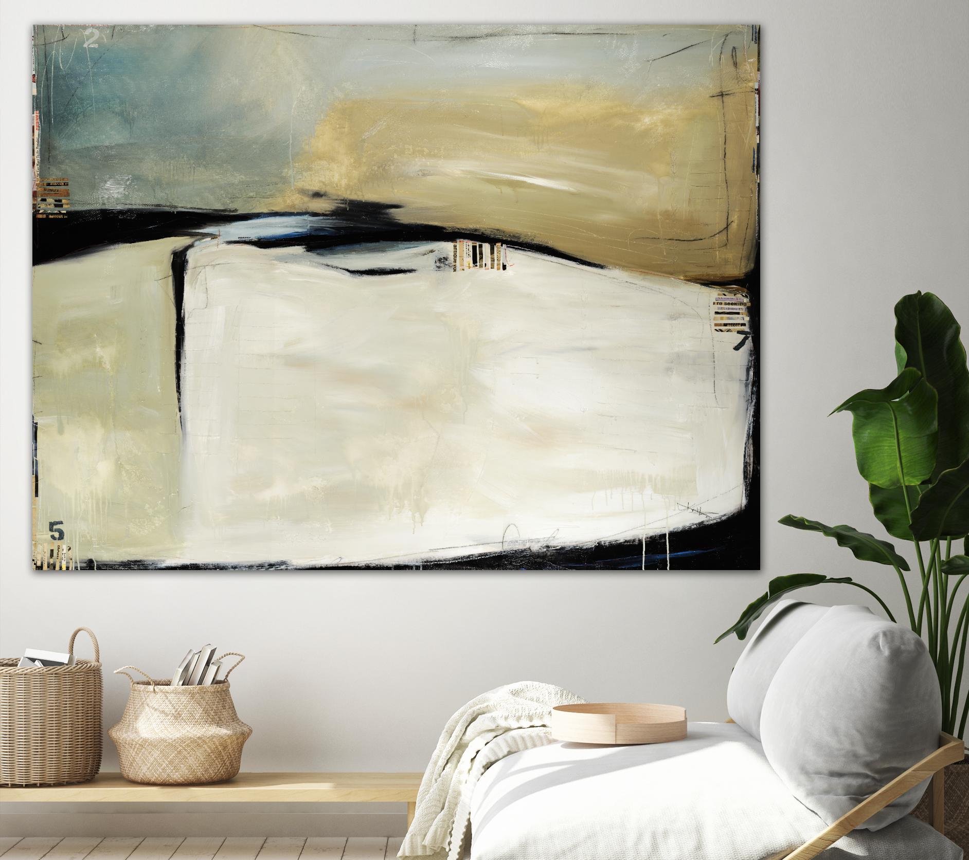 Five-to-Seven by Kelsey Hochstatter on GIANT ART - beige abstract