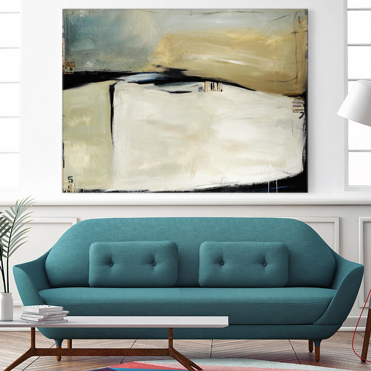 Five-to-Seven by Kelsey Hochstatter on GIANT ART - beige abstract