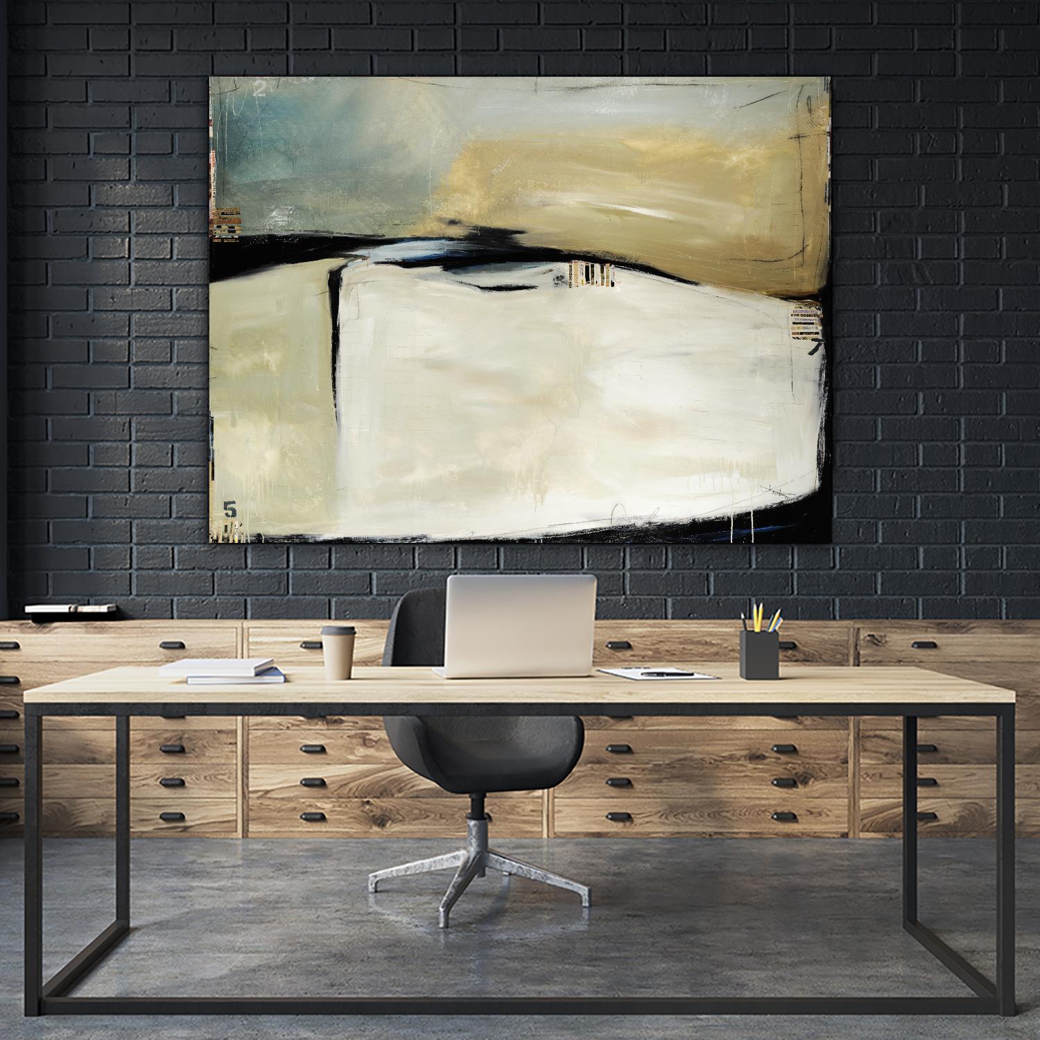 Five-to-Seven by Kelsey Hochstatter on GIANT ART - beige abstract