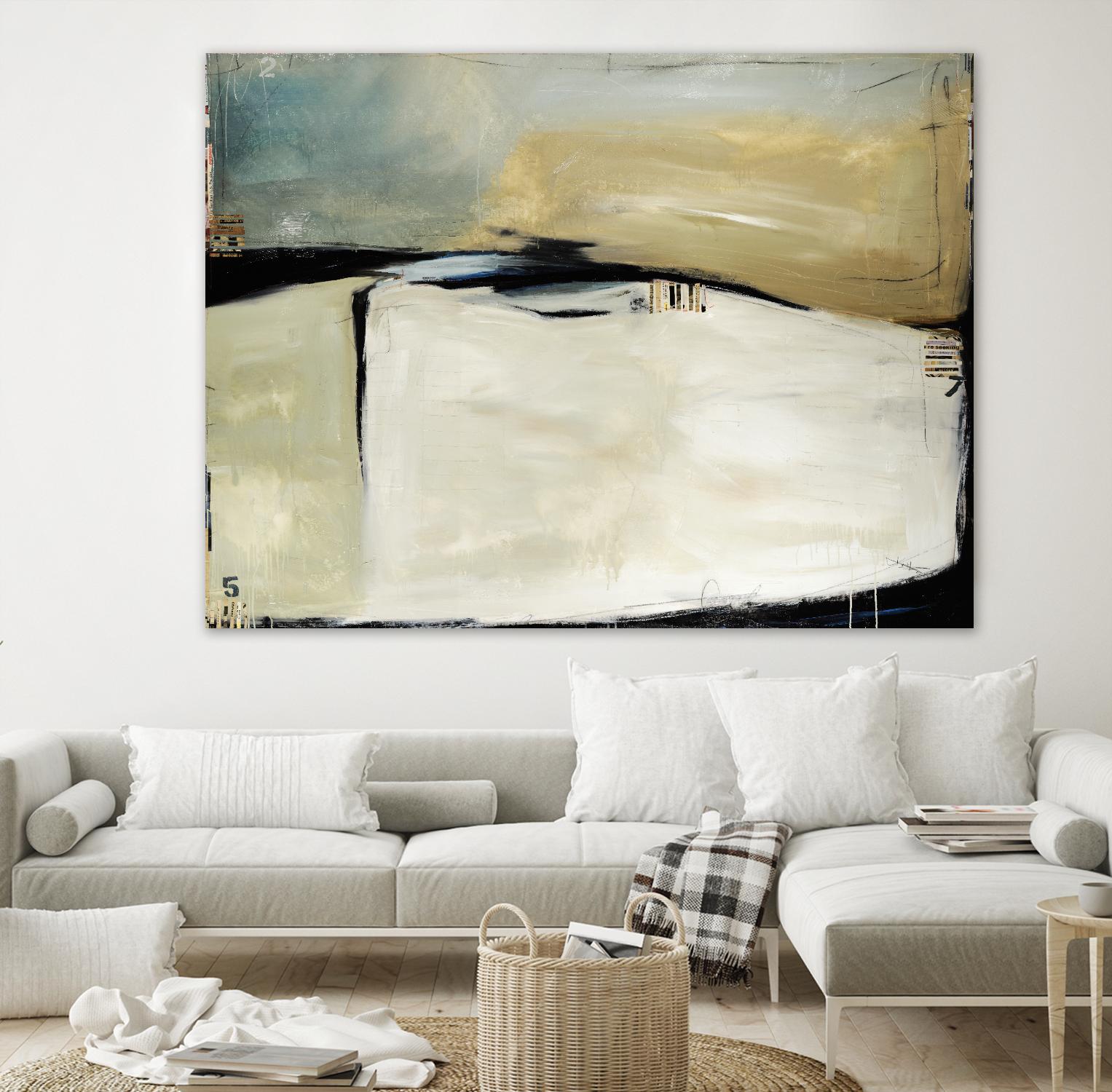 Five-to-Seven by Kelsey Hochstatter on GIANT ART - beige abstract