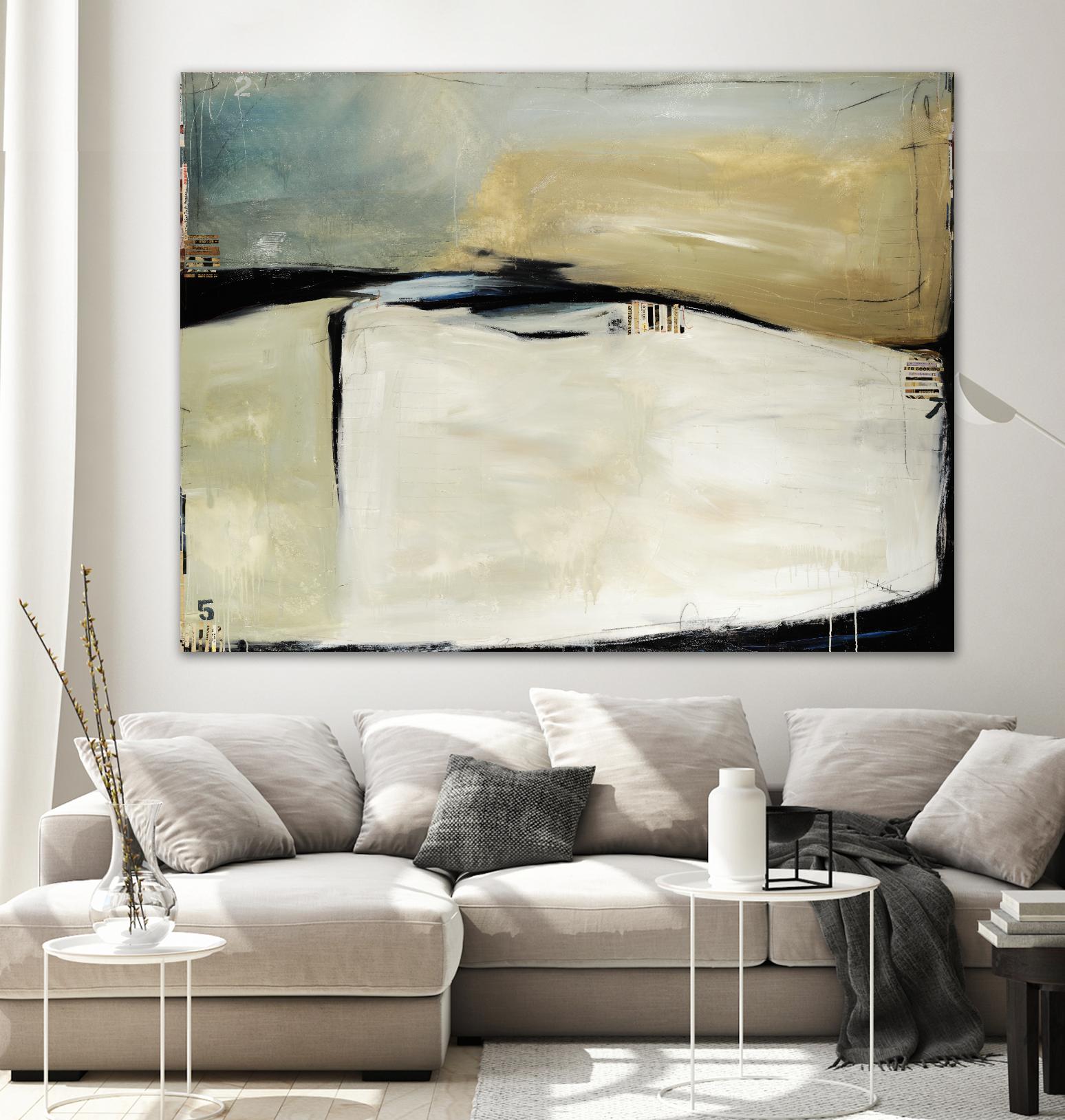 Five-to-Seven by Kelsey Hochstatter on GIANT ART - beige abstract