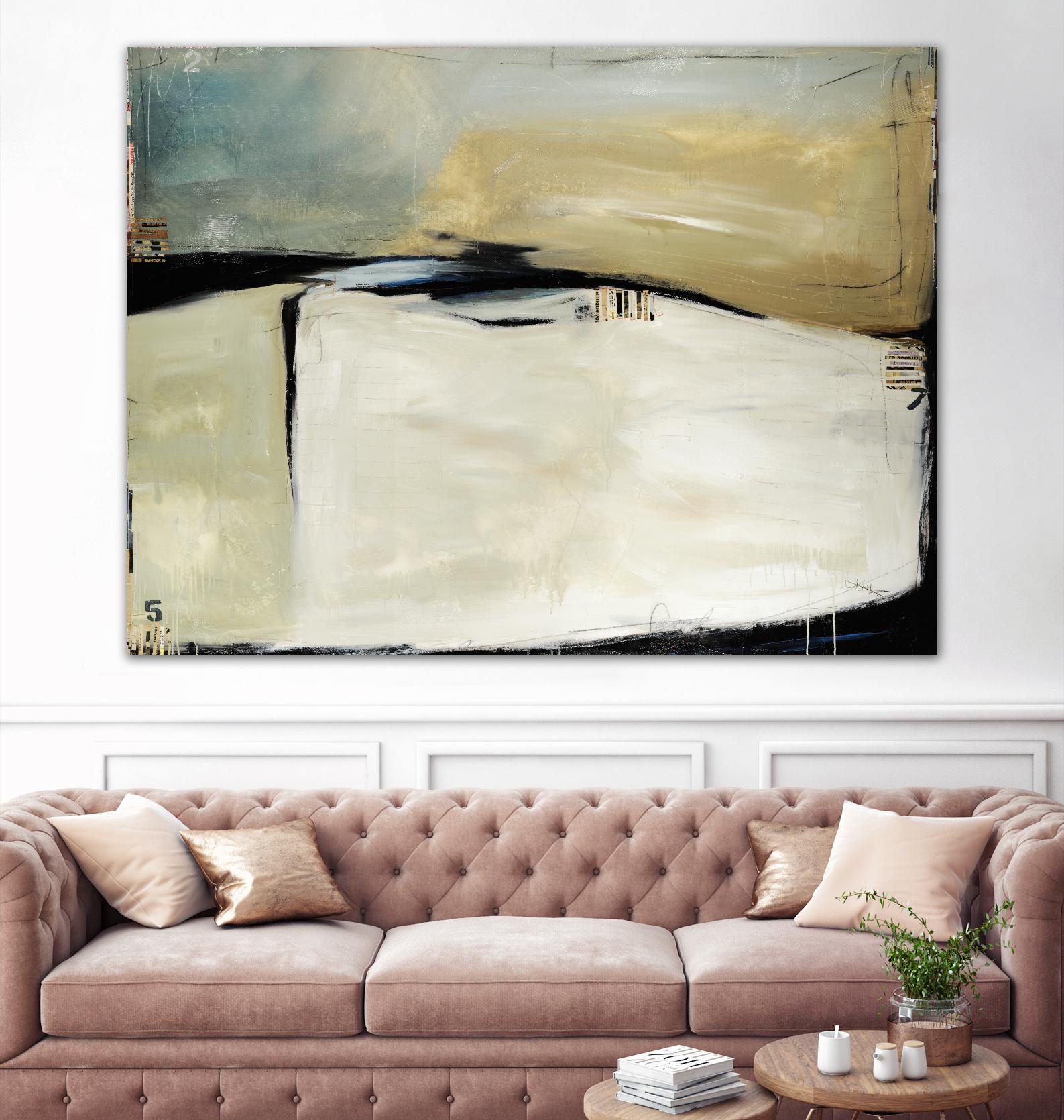 Five-to-Seven by Kelsey Hochstatter on GIANT ART - beige abstract